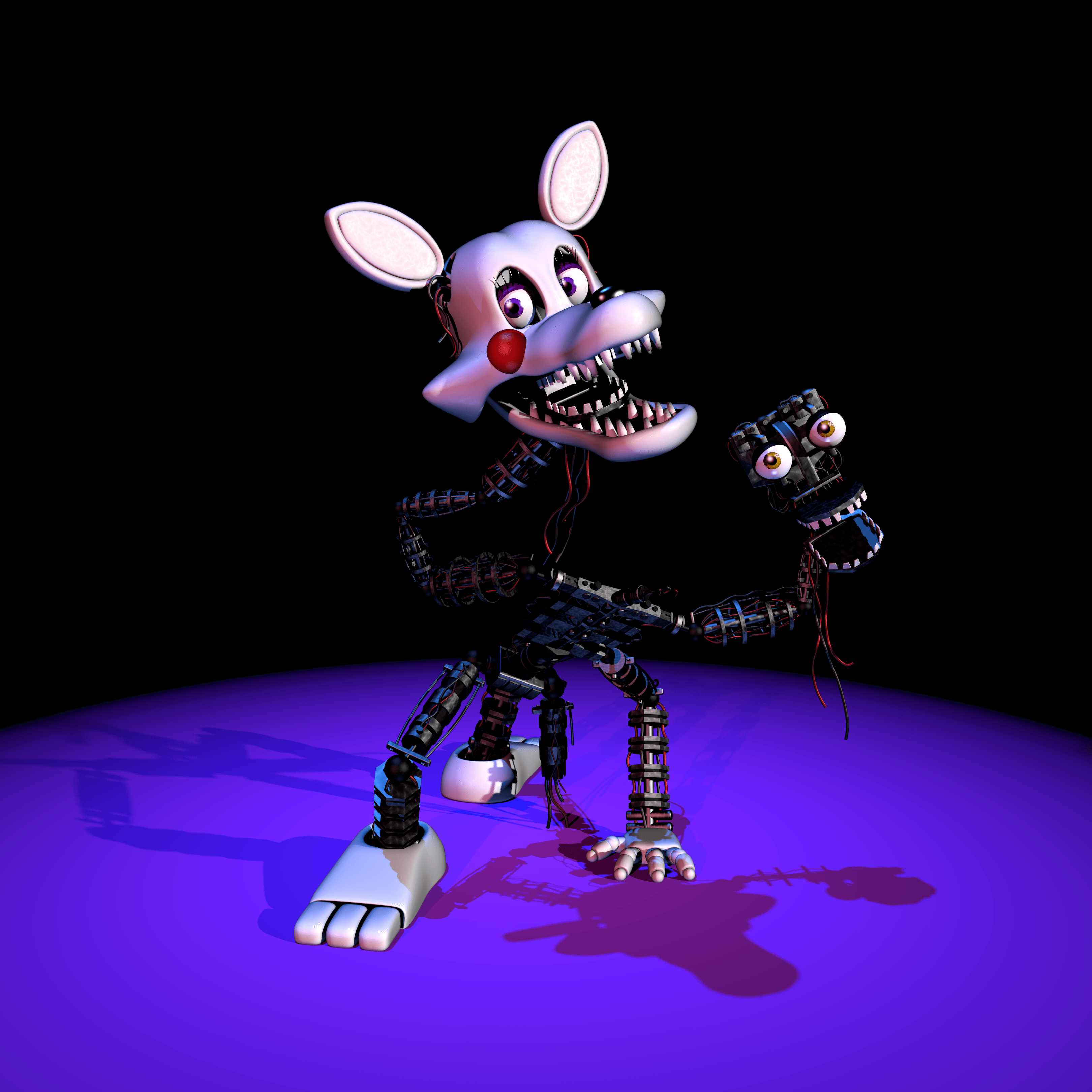 Mangle, known as funtime foxy in fnaf world, is an animatronic in five nights at freddy's 2. Mangle but based on the FNaF 3 minigame : fivenightsatfreddys