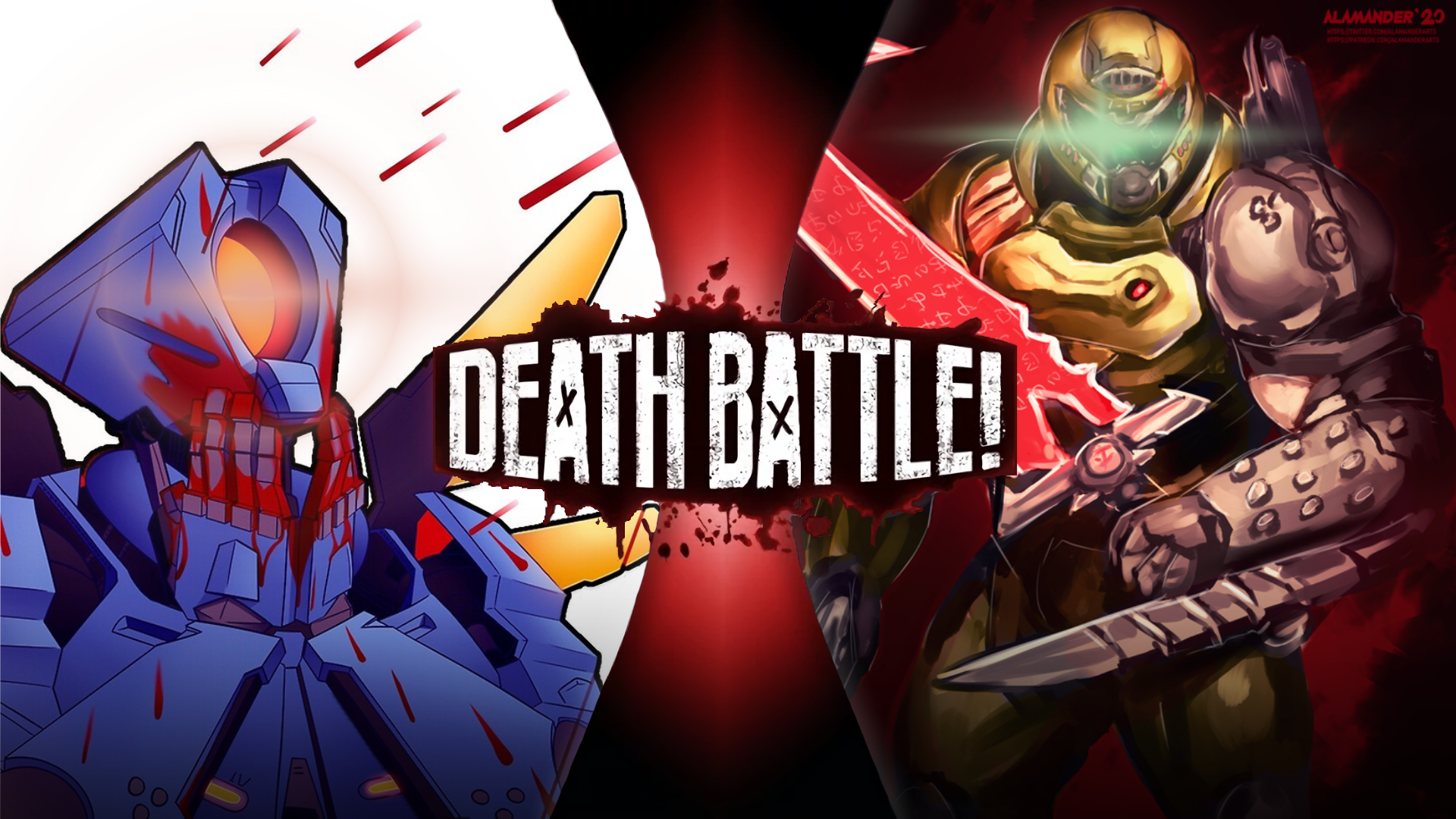 V1 (ULTRAKILL) vs Doom Slayer (DOOM), of course you put the two of them on  a same tier because V1 is going to get shredded otherwise, name of the  battle : 