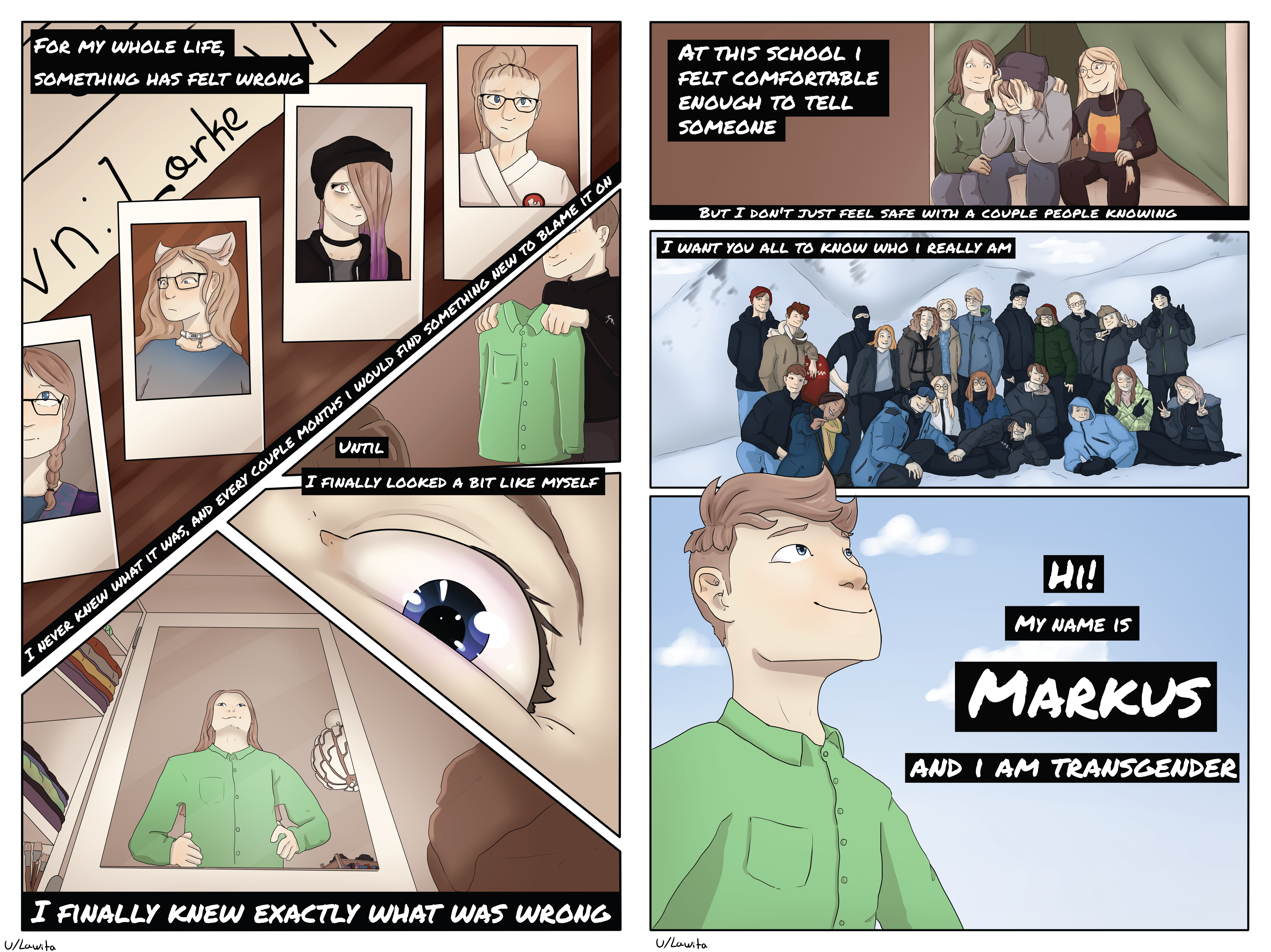 Made a comic as my way to come out to my friend group . Wish me luck guys!  : r/ftm