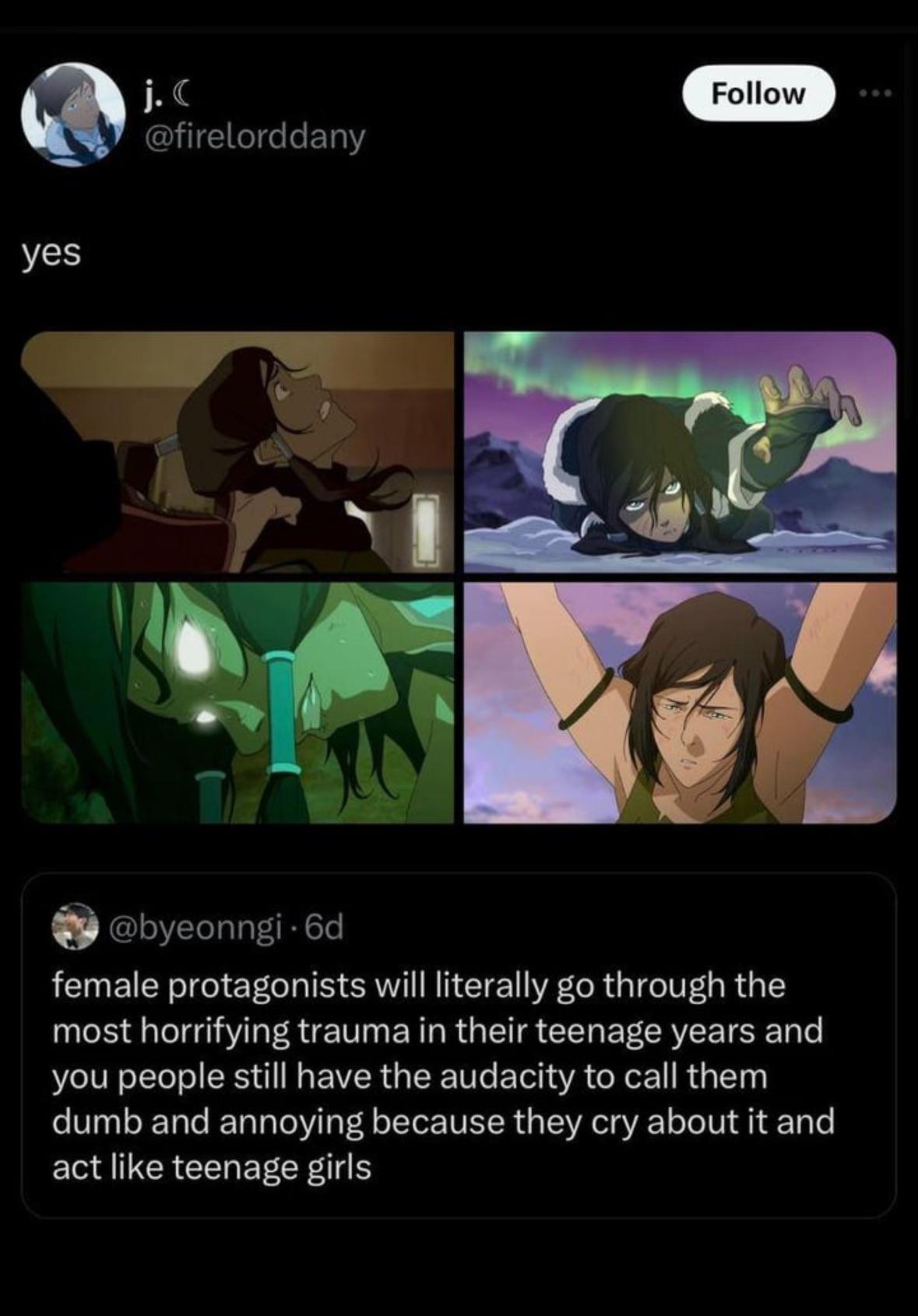 Female Protagonists can never be “right” to some people : rTheLastAirbender