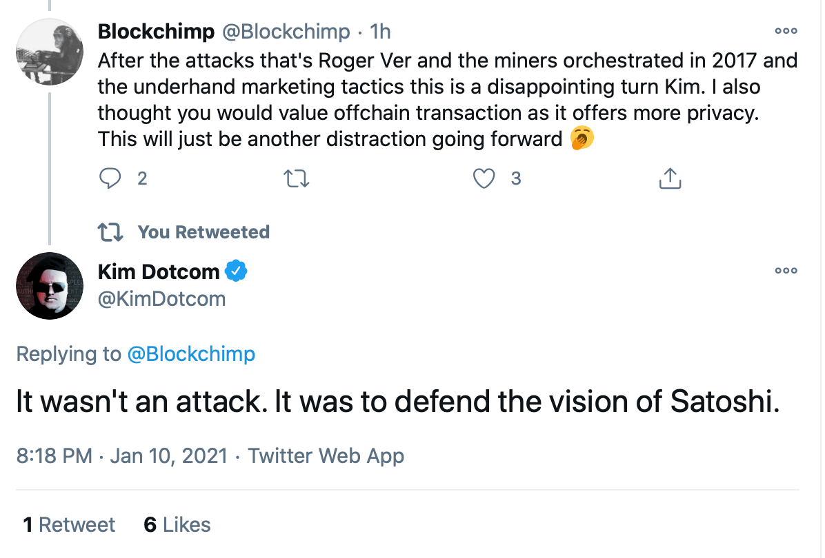 Bitcoin is up nearly 63% in about a month. Kim Dotcom Bitcoin Cash Wasn T An Attack It Was To Defend The Vision Of Satoshi R Btc