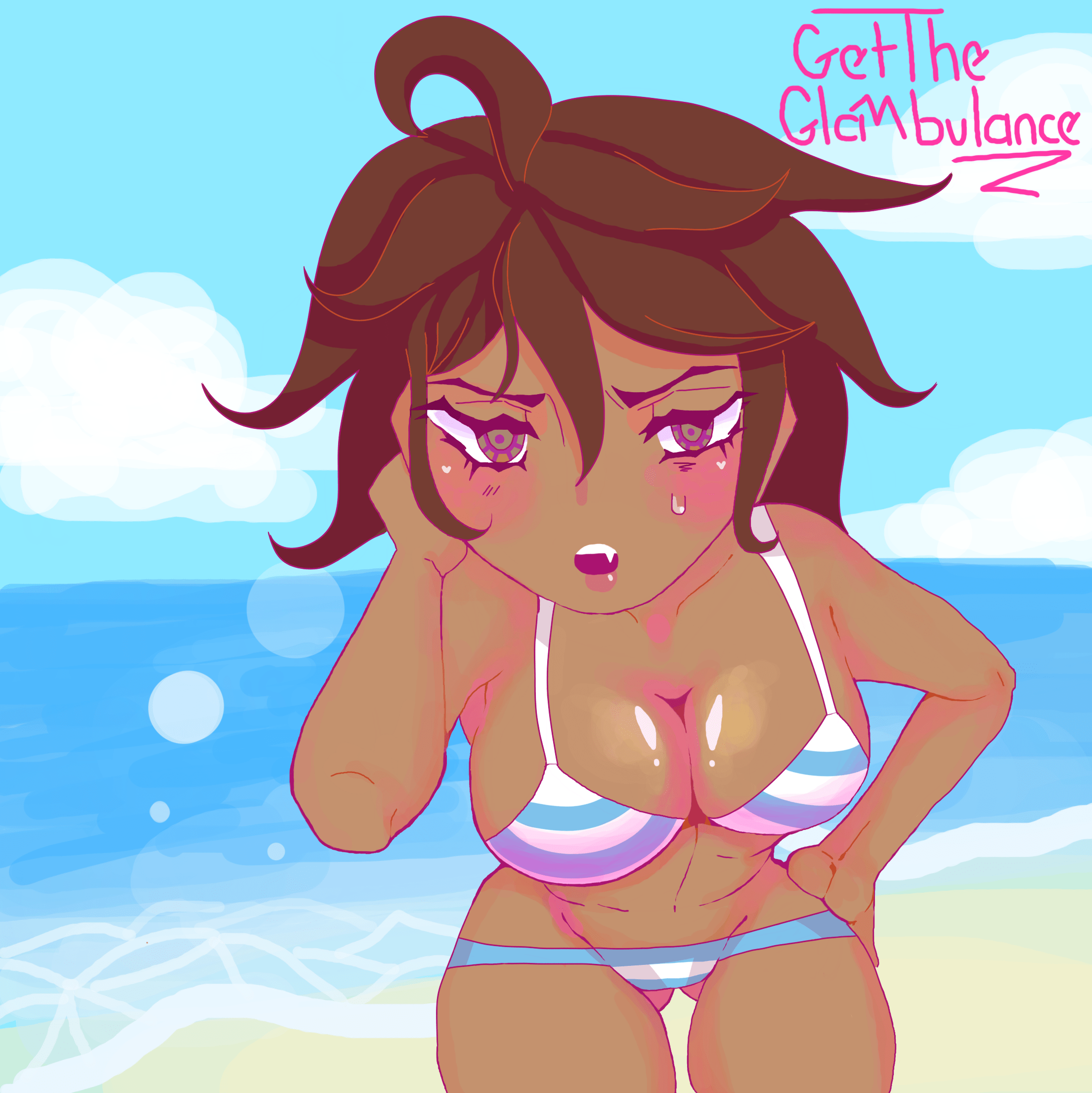 Akane asking you to hang out (only NSFW bc she's in her swimsuit) [OC] :  r/danganronpa