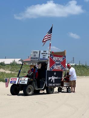 Very racist Grand Isle 4th of July Beach Parade “Float” (read the text of the post)