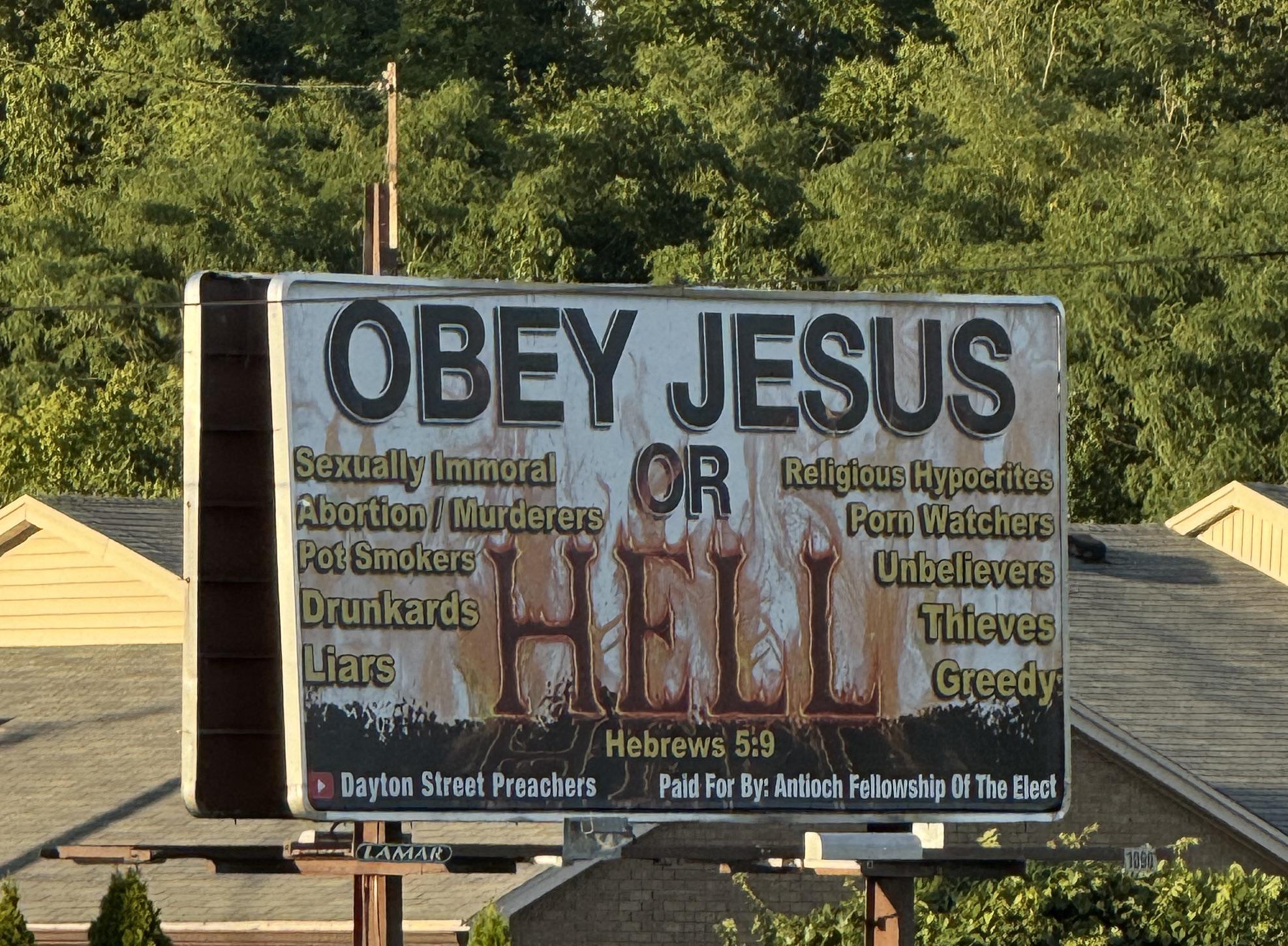 Obey Jesus or Hell : rOhio