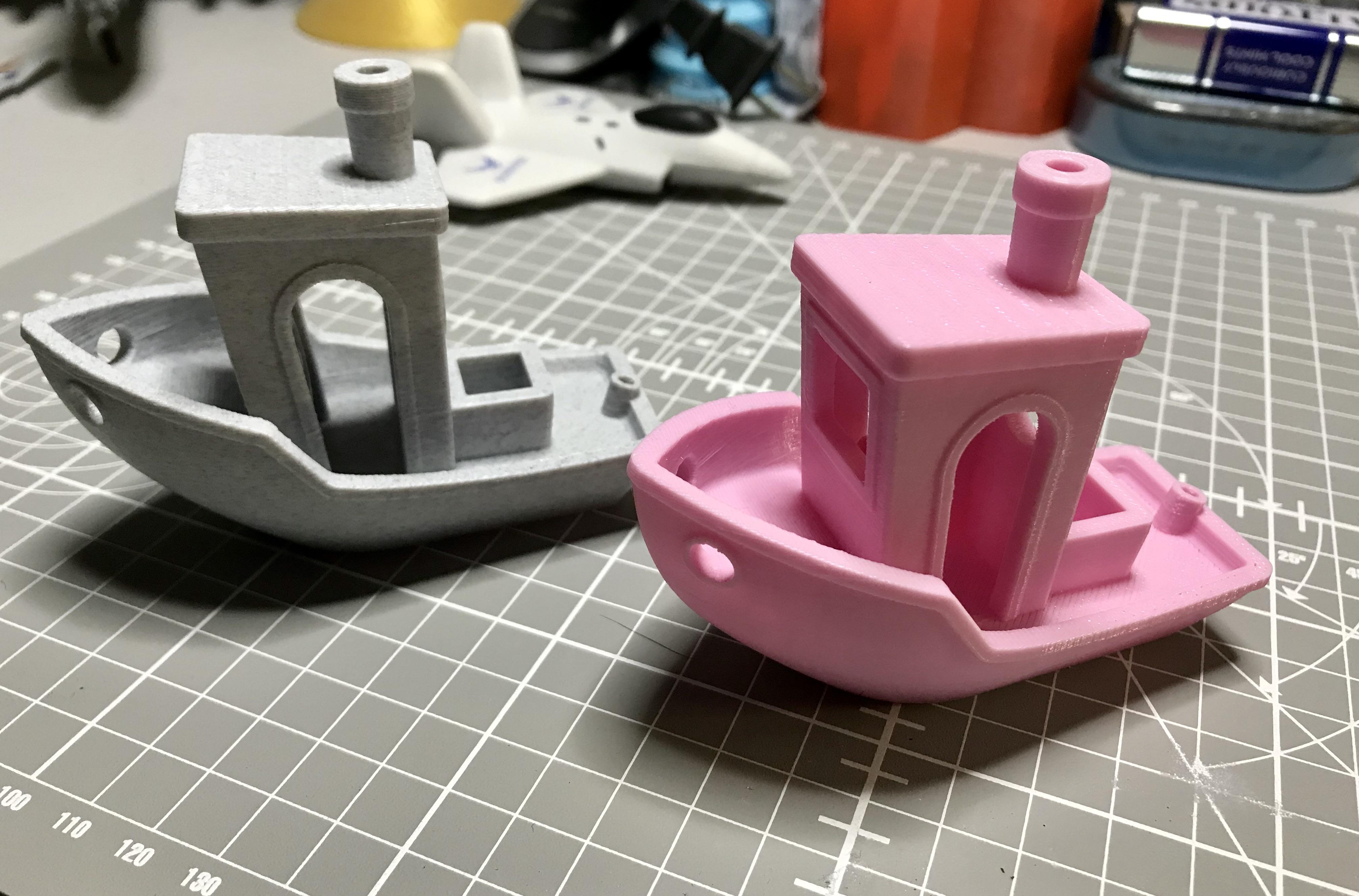 Ender 3 Pro Test Print Comparison Pink Stock Creality 1 1 4 Board Marble Bigtreetech Skr Mini 1 2 E3 Both Are Impressive But The Marble Is Slightly Smoother And Printed In Near Sence