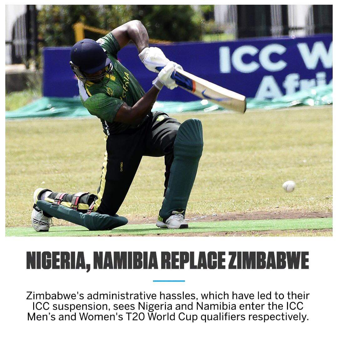 1 day ago · the 2024 t20 world cup will be played in a different format in which 20 participating countries will be divided into four groups of five teams each and the first round will be followed … Nigeria, Namibia replace Zimbabwe - T20 world cup qualifiers : Cricket