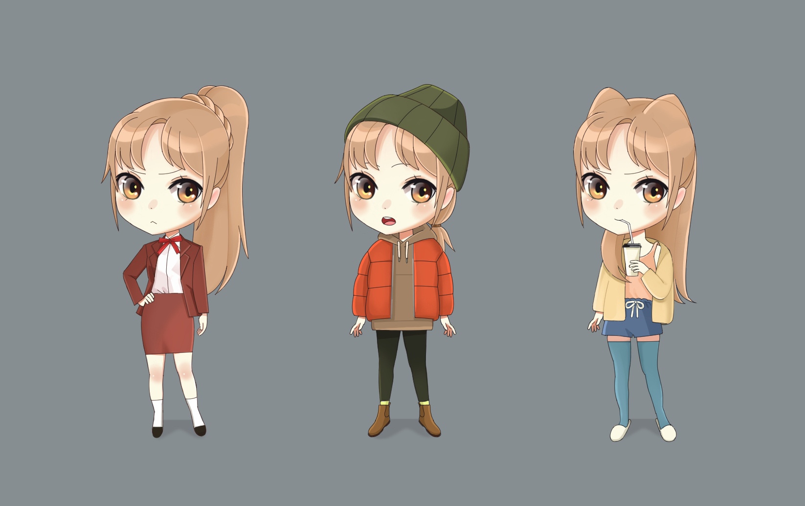 Chibi Character Design For Game Conceptart