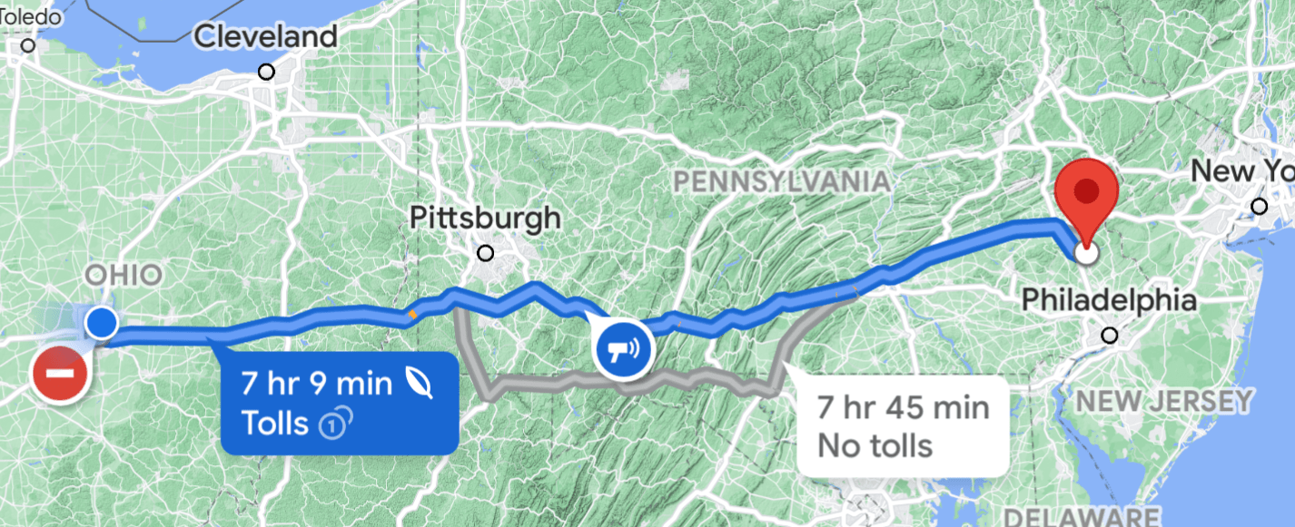 Were driving from Columbus, OH to Quakertown, PA tomorrow. Where should we  get food along the way? : rPennsylvania