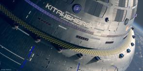 Perry Rhodan spaceship, detail. Oxtorne-class, 500 meters
