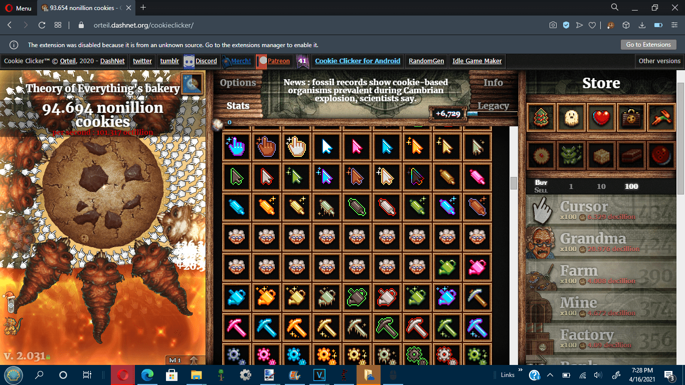 My First Golden Wrinkler R Cookieclicker 