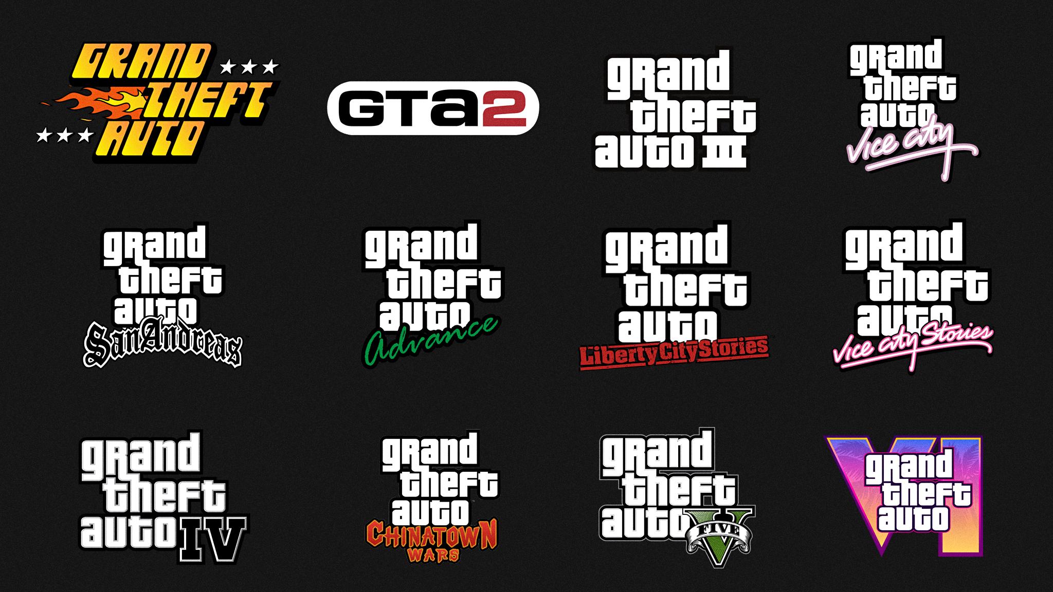 Evolution Of Grand Theft Auto Logos R GTA6 