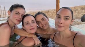 Hot tub with friends ig story 8-15-2025