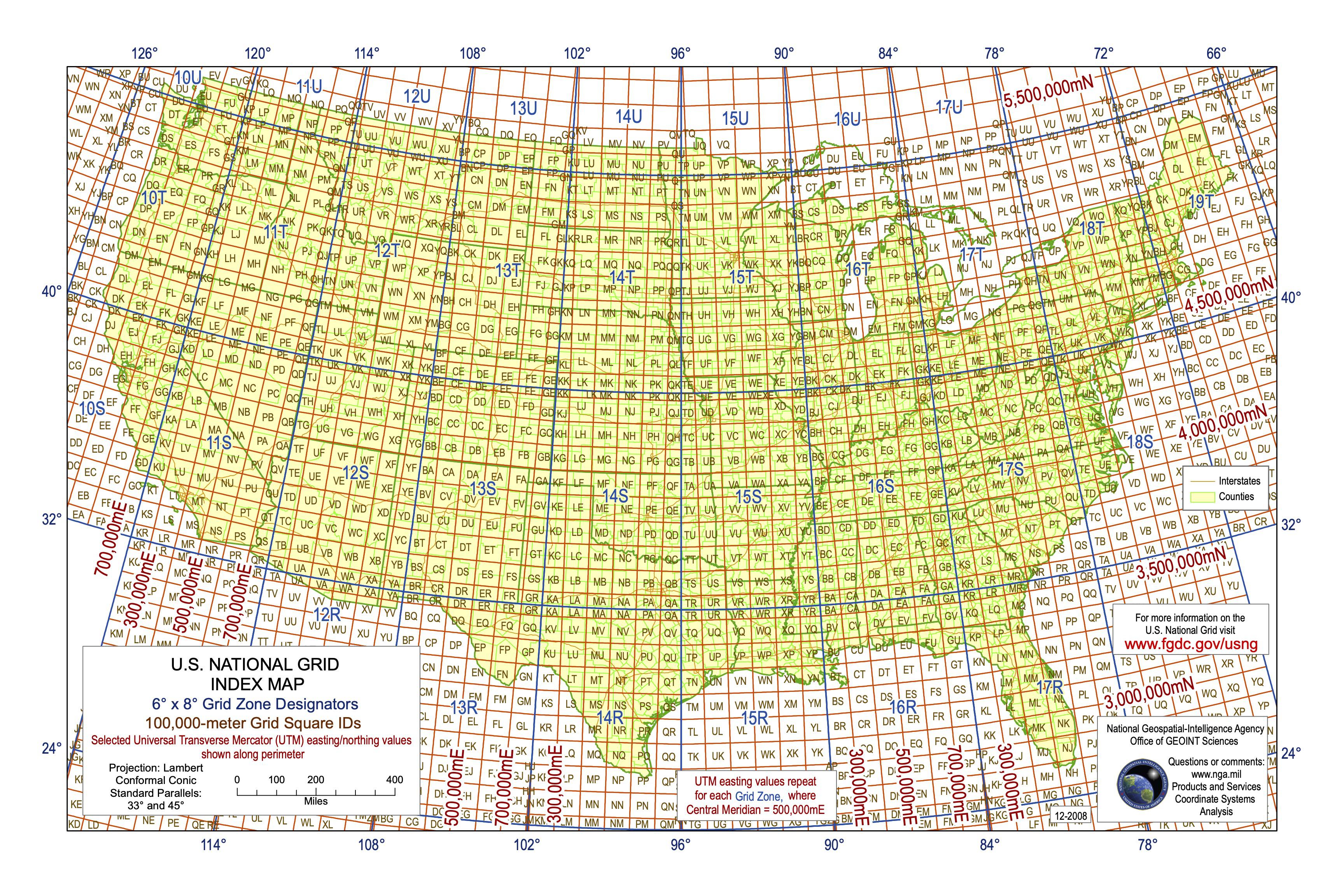 Usa Latitude And Longitude Map 