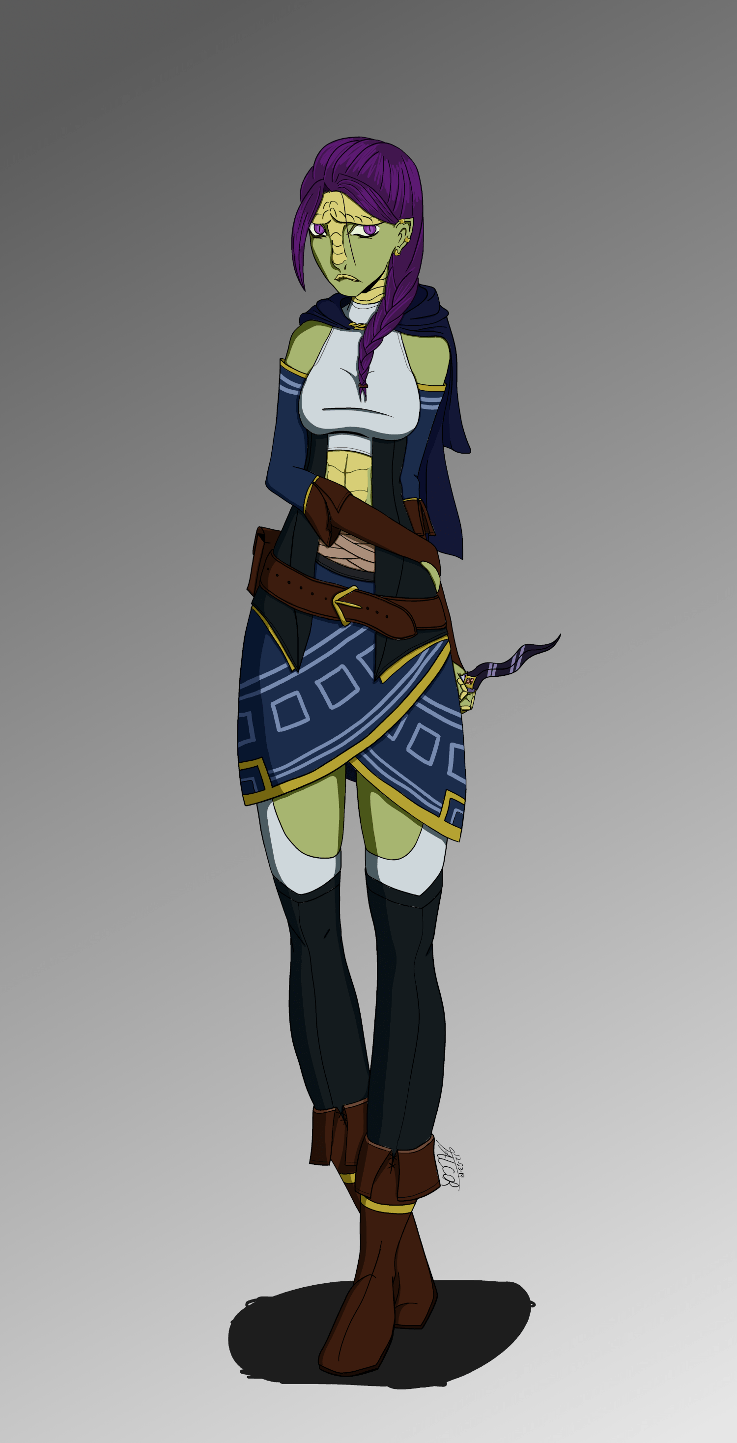 OC][ART] Yuan-Ti Sorcerer who may, or may not, have a talking dagger guide!  : rDnD