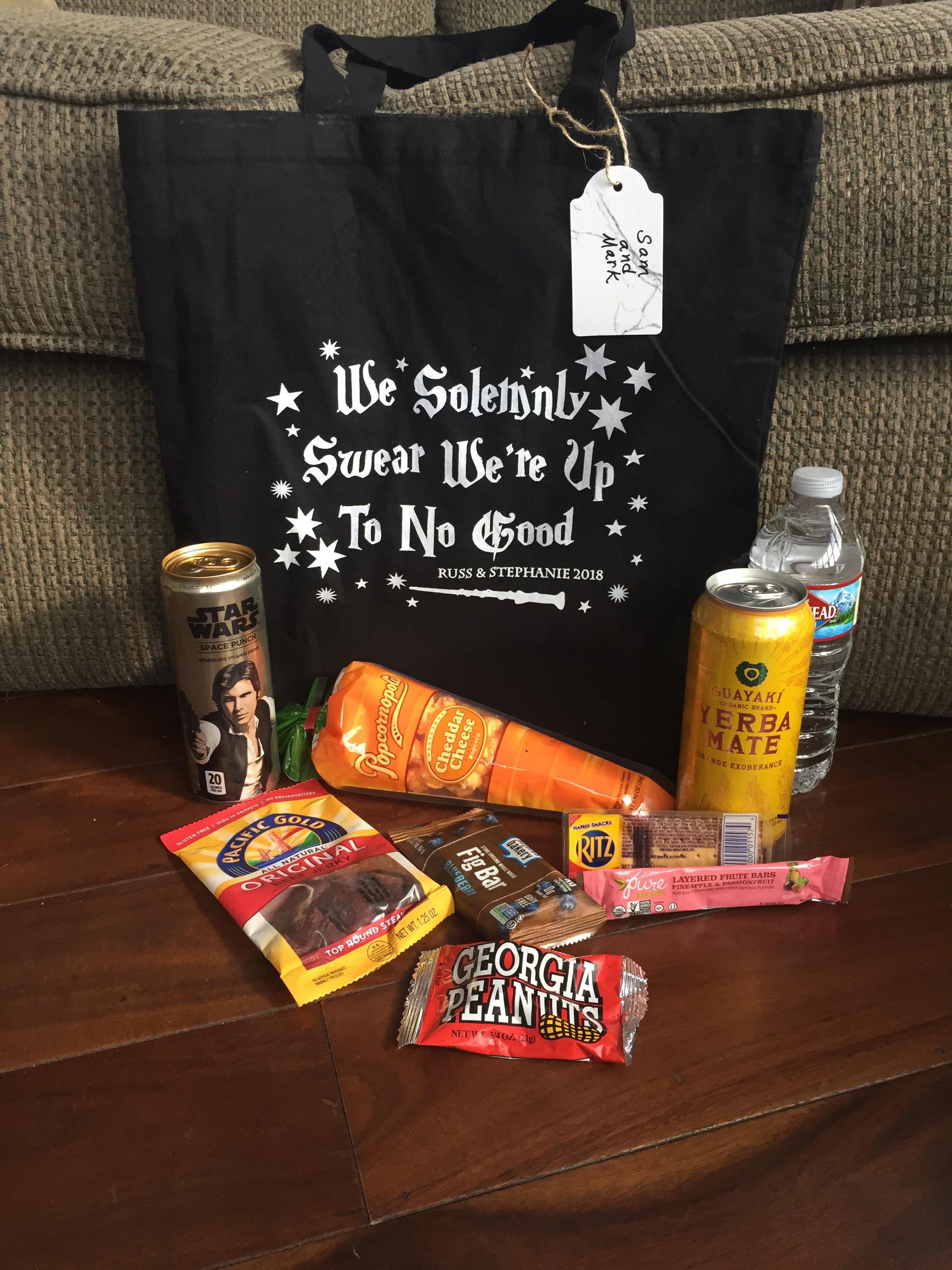 Hospitality bags for hotel guests