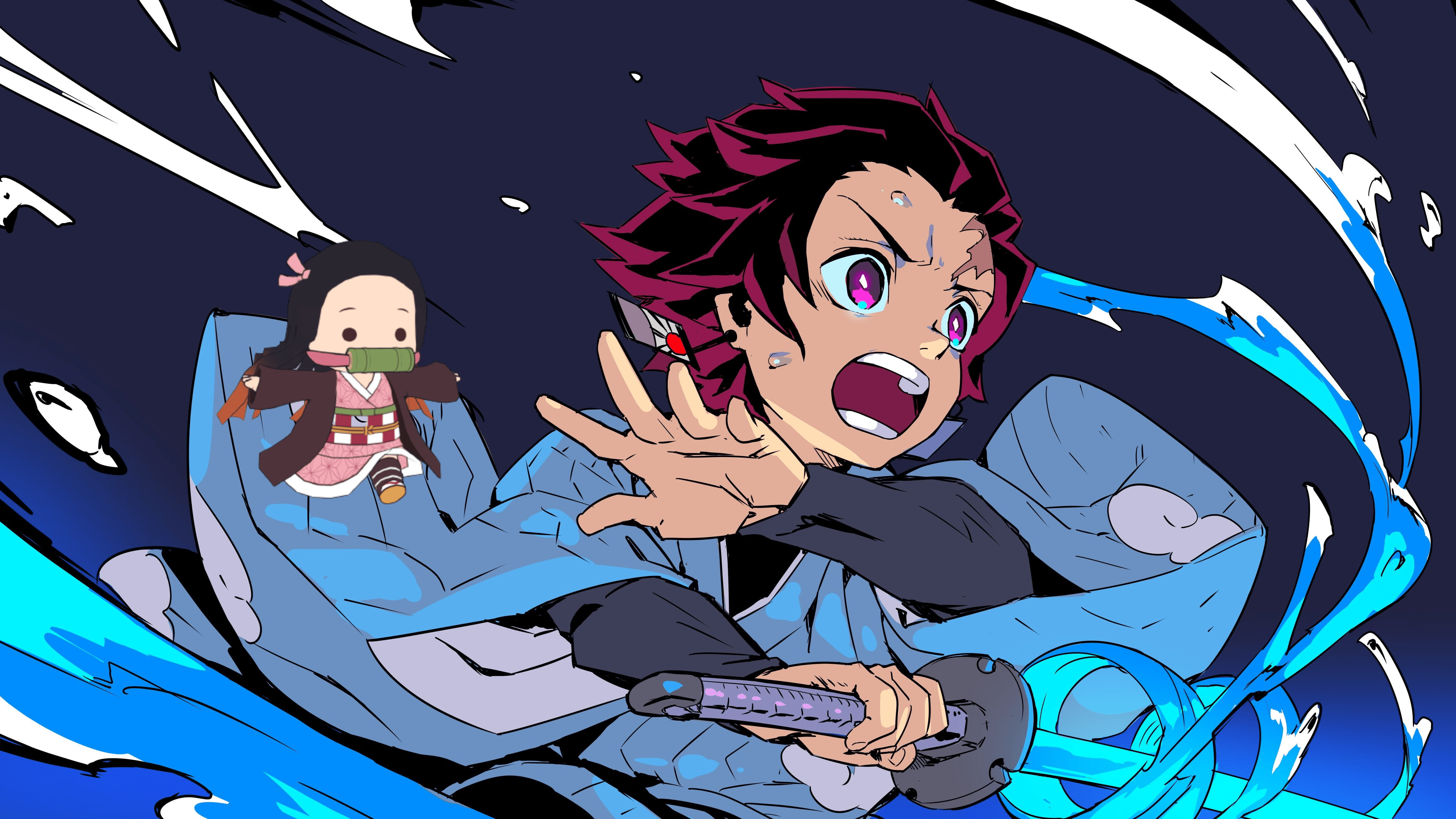 A Cute Demon Slayer Wallpaper R Demonslayeranime