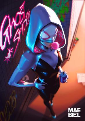 Spider-Gwen by @maebiel_art