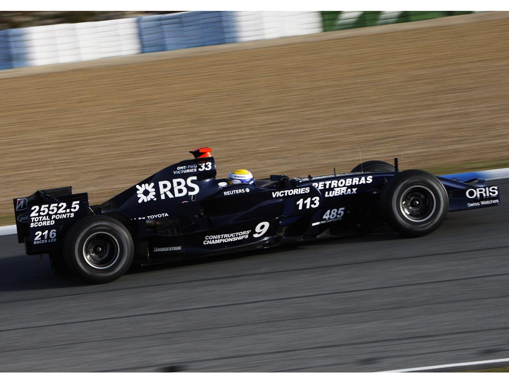 Nico Rosberg Driving The Fw29b At The January 2008 Jerez