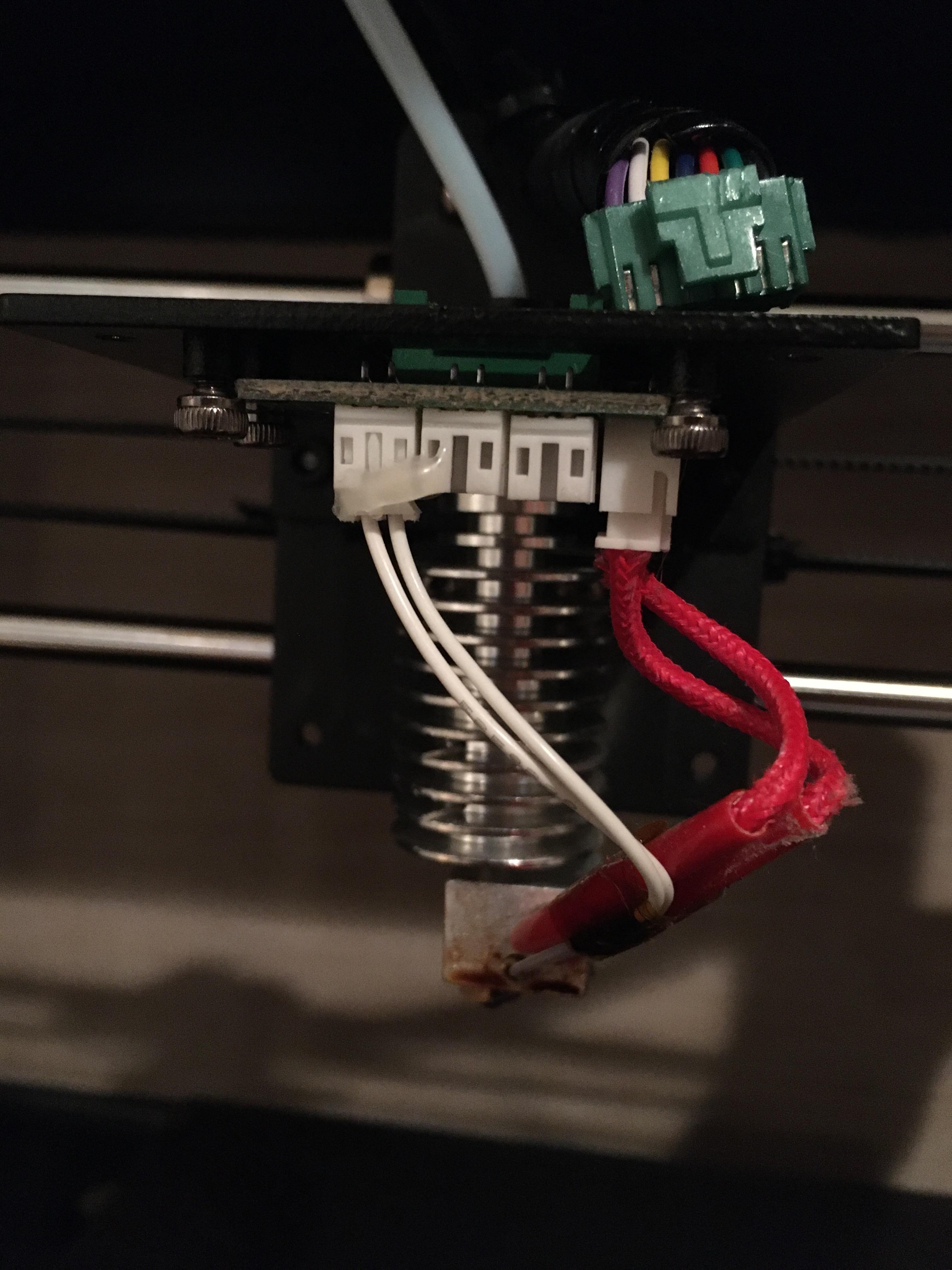I Am Replacing The Hot End For My Anycubic Mega S The Tutorial I M Following Wants Me To Unplug The Left Most Cable But It Seems Like It S Been Hot Glued In