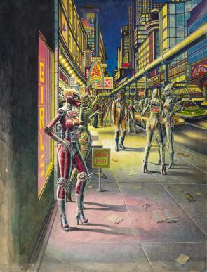 Ralph Reese cover art for Métal Hurlant (Sep 1982)
