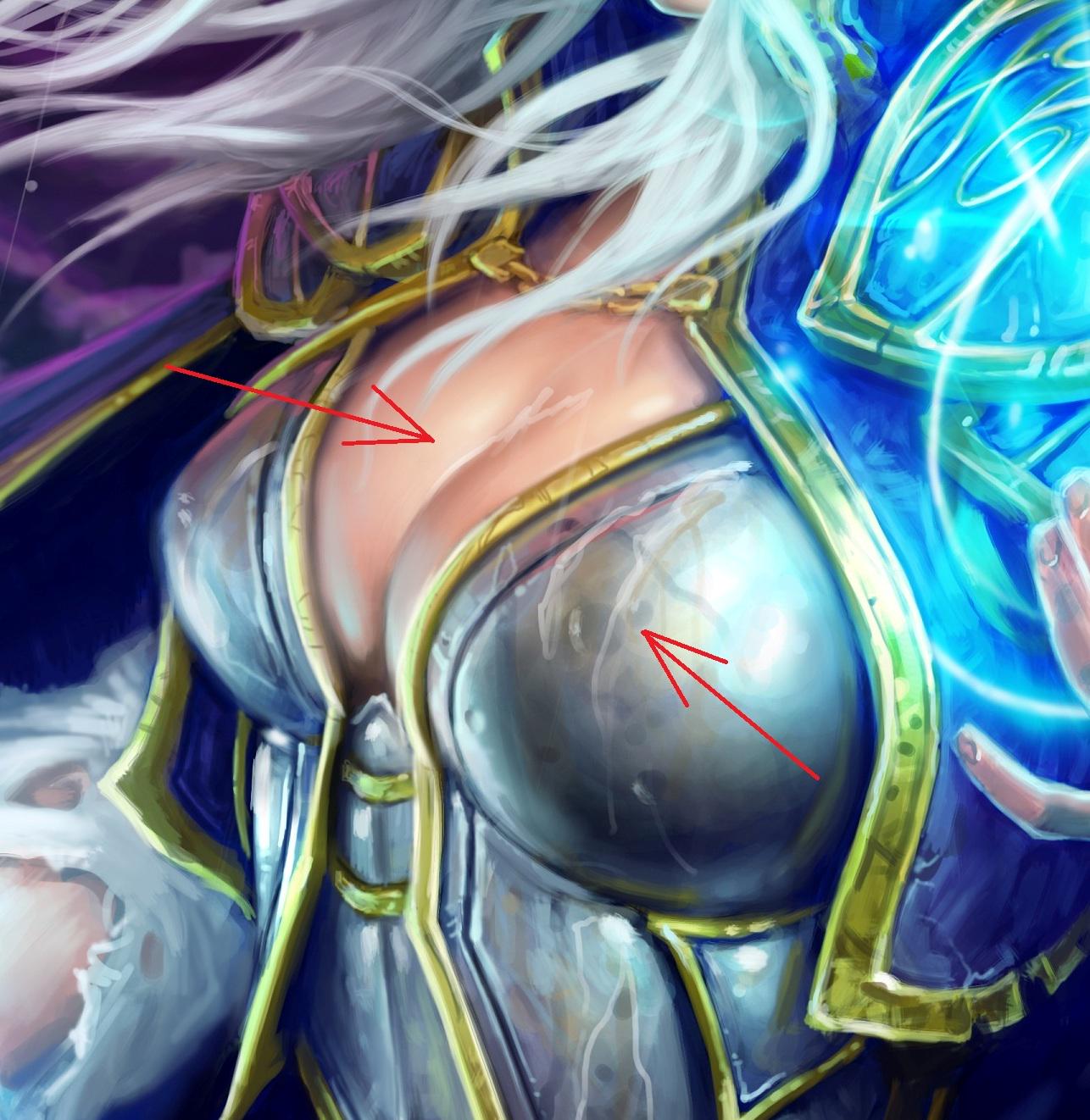 Why Jaina was censored? I was looking at Jainas portrait recently and got  thinking... maybe Jaina was censored because of those white stripes? What  do you think these white stripes mean? You