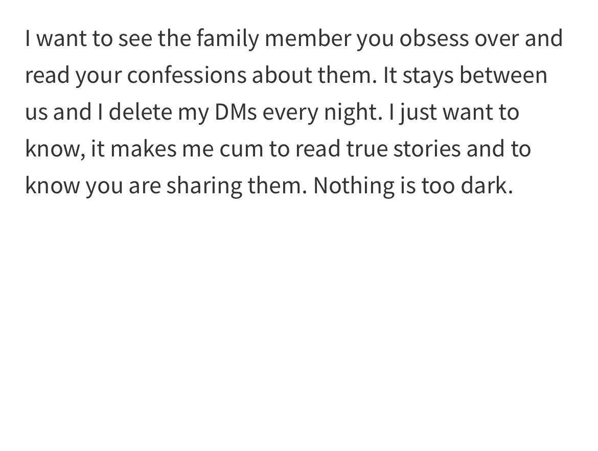 DM what you shouldnt share : rTheIncestHub