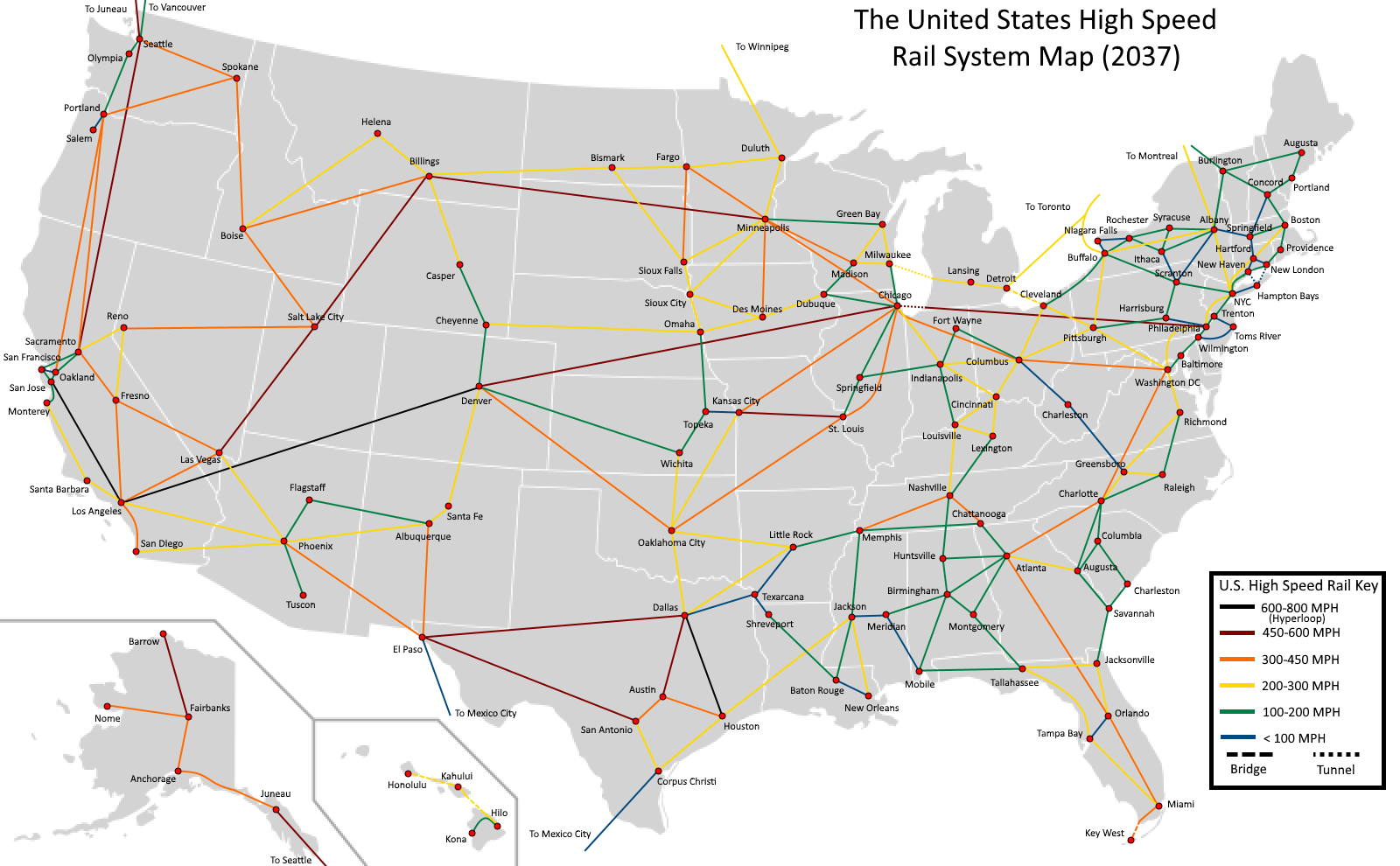 United States Railroad System Map US Rail Map US Railroad Map 