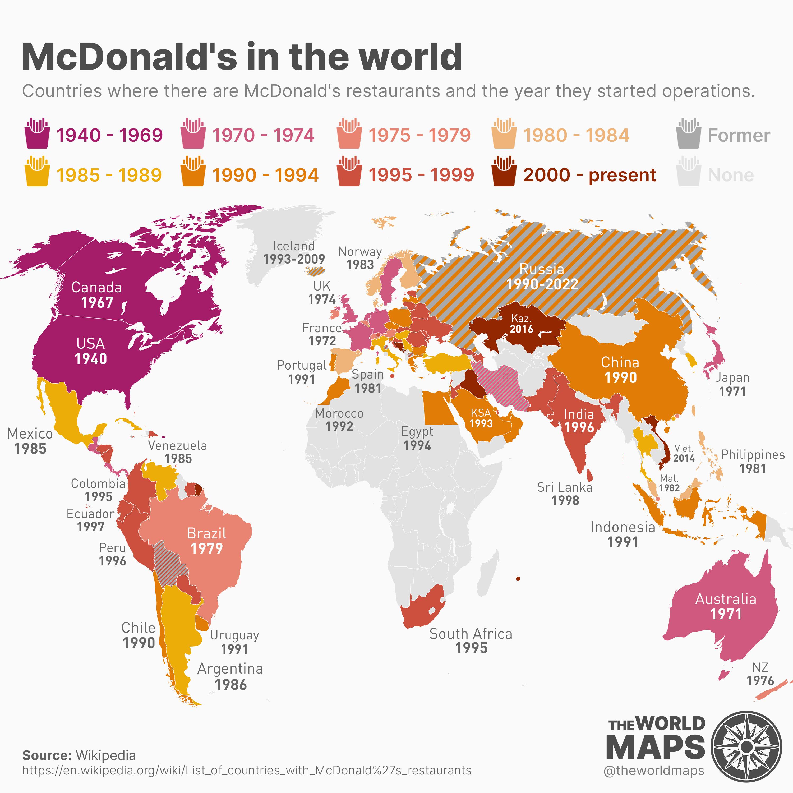 Mcdonald S Locations Worldwide Map At Lois Lindsey Blog 
