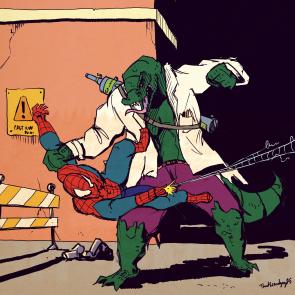 Spider-Man vs Lizard (comic version)