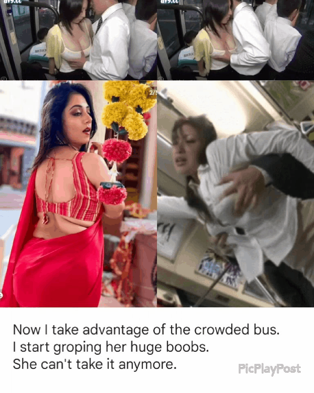 Reema Bhabhi : Fun in a Crowded Bus Part 1 Swipe >> : rDesiStories