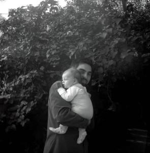 George DiCaprio and Baby Leo 1975