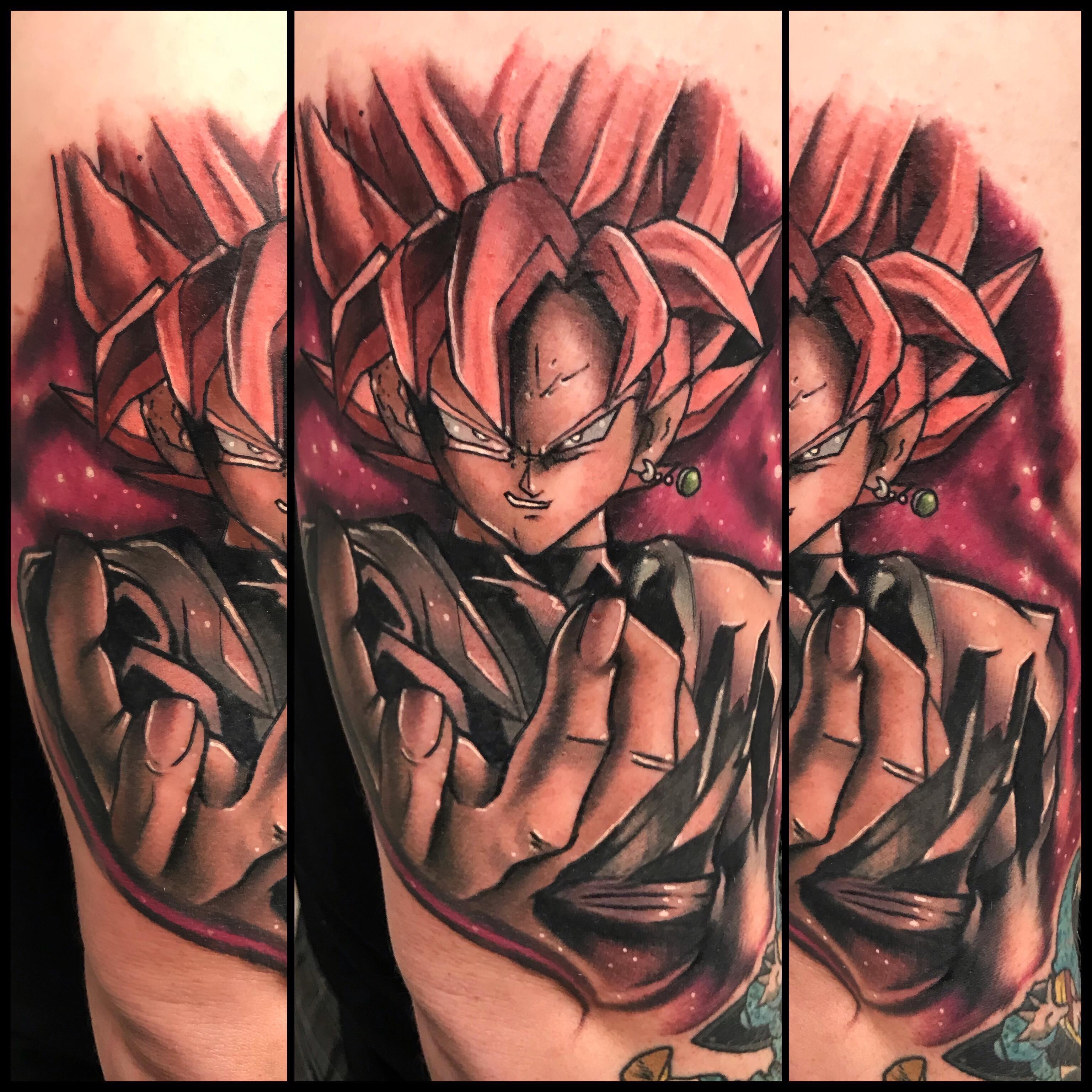 Goku Rose Tattoo Another Piece Added To My Dragonball Villain Sleeve Dbz