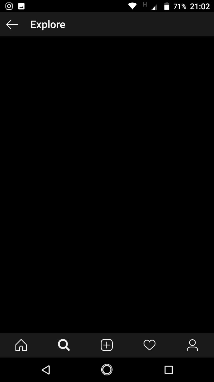 Hey Guys I Am On Android 7 1 1 Moto E4 And Somehow My Instagram Turned Dark And I M Having Some Loading Issues Such As When I Tap A Photo On Explore It Shows