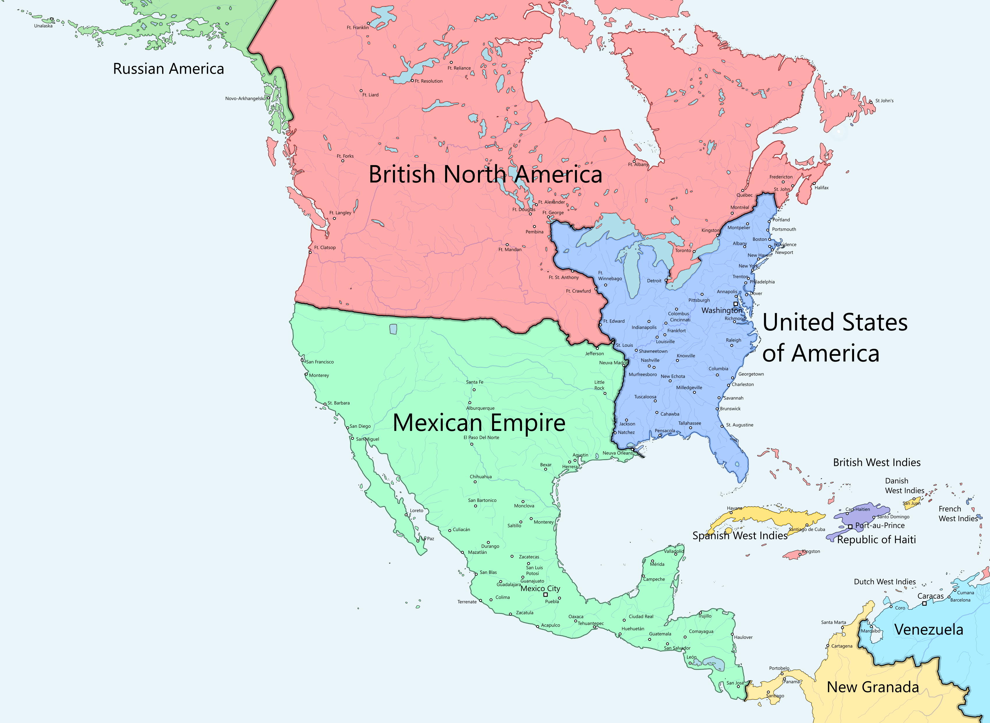 Pre Mexican American War Map 