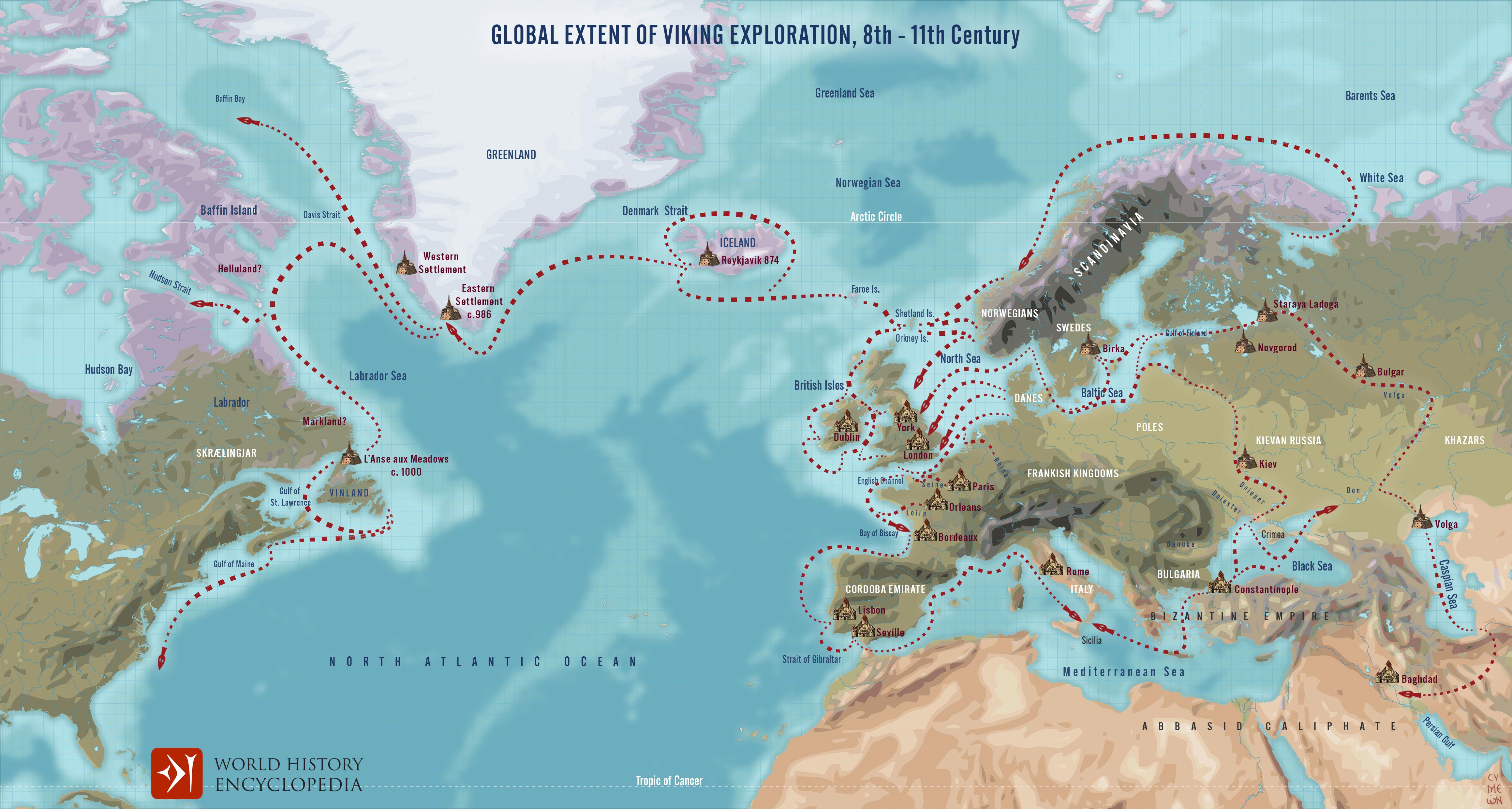 Viking Expeditions Route Map European Exploration Definition Facts 