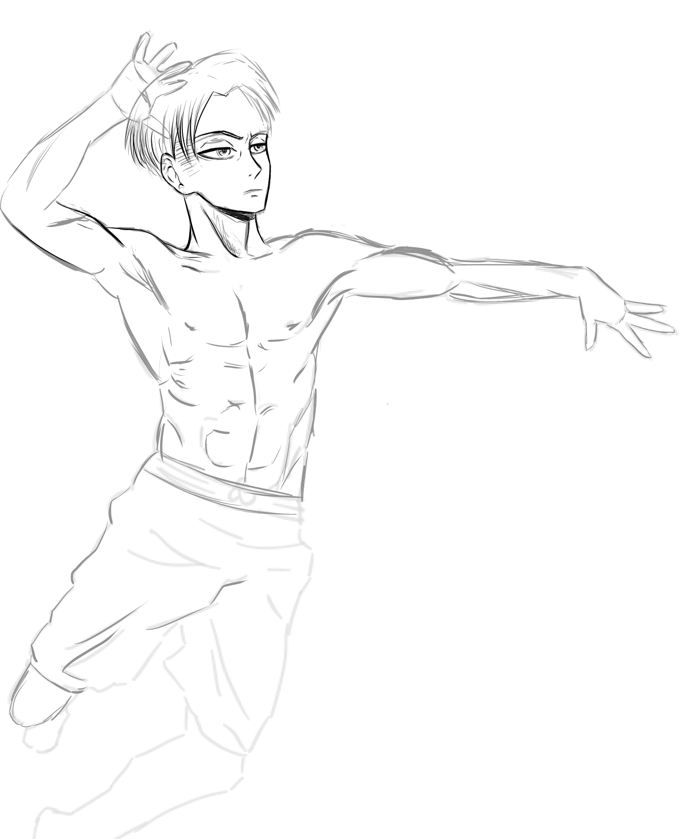 ART] Levi The Beach Volleyball Player But I'll Finish Him Later (anatomy  Look Ok?) : ShingekiNoKyojin