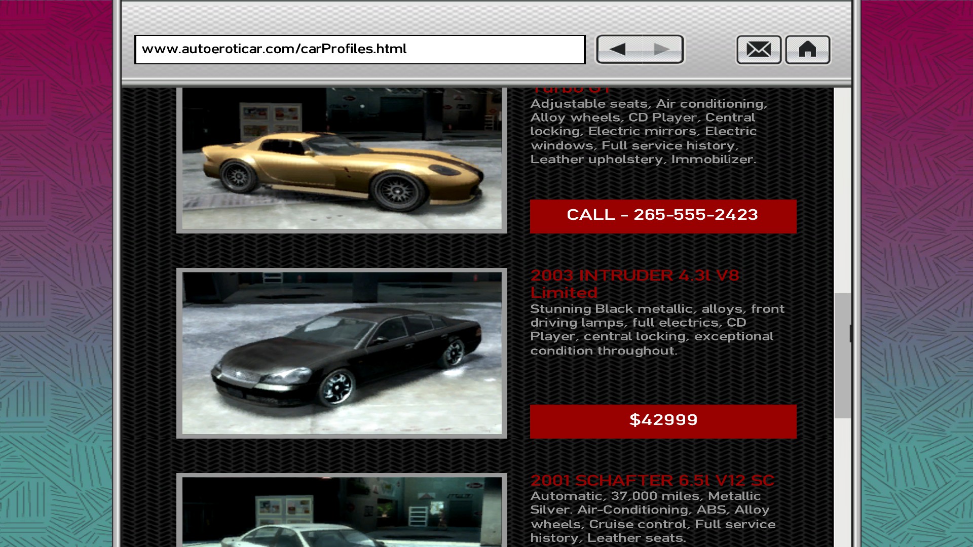 Grand Theft Auto 4 Cars List 