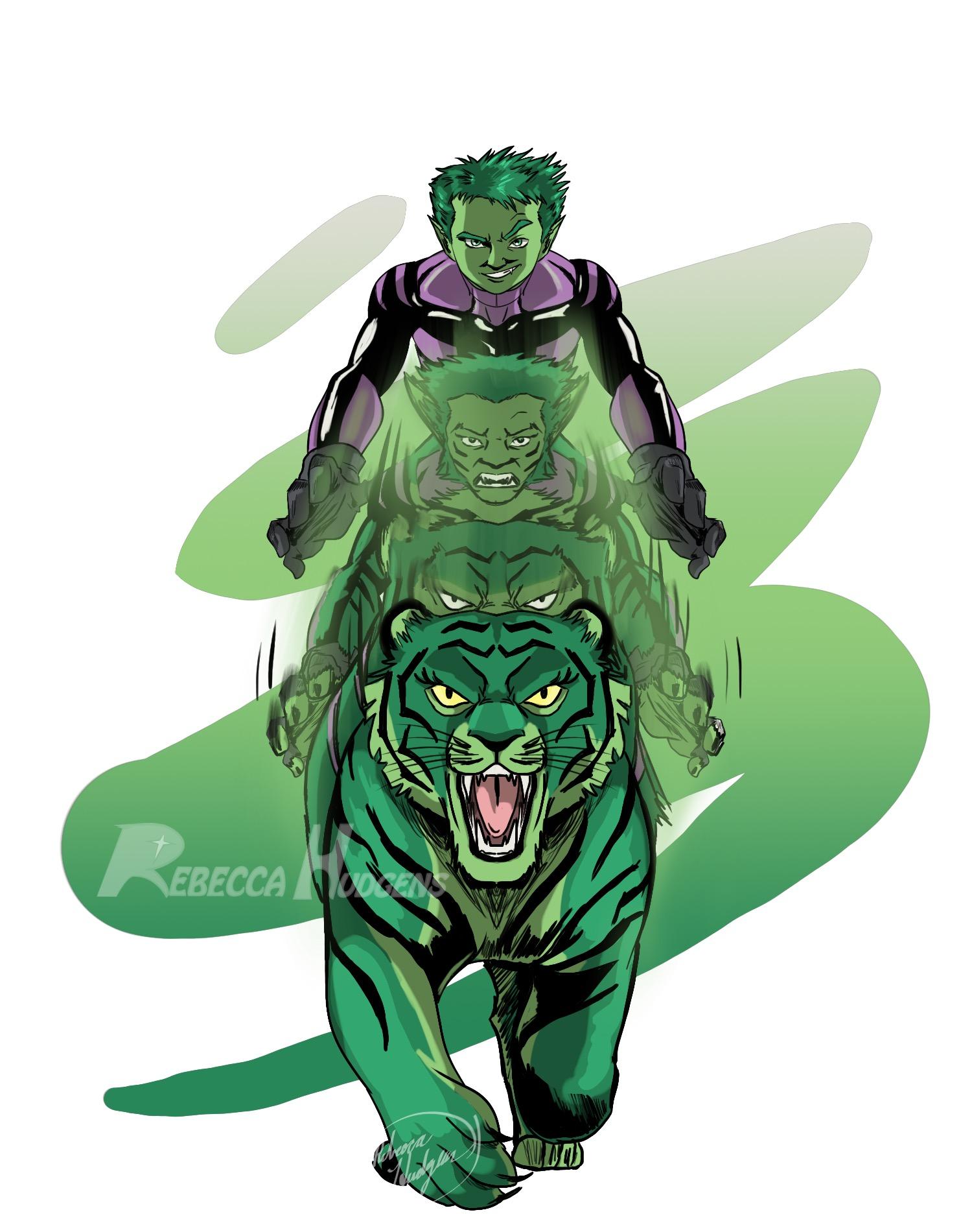 Starfire And Beast Boy Share A Shower