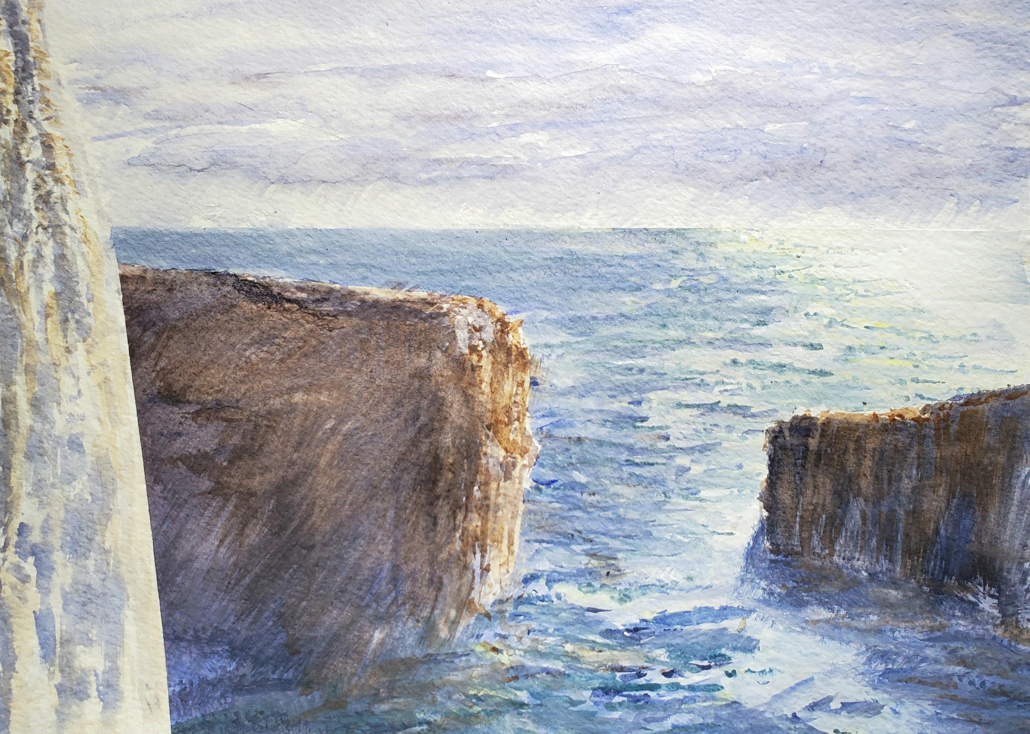 Acadian coastline, me, watercolor, 9x12, 2020