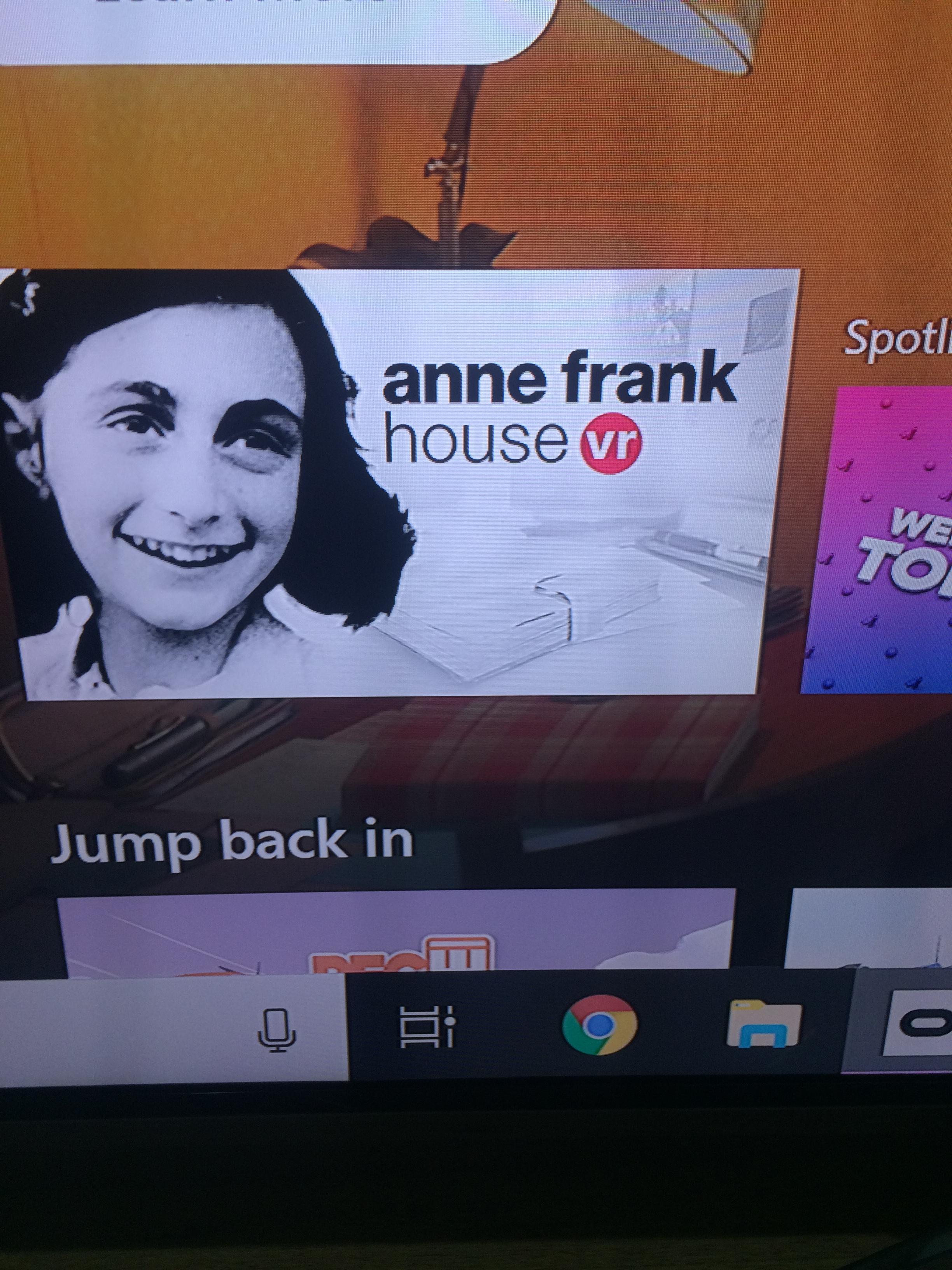You don't need to travel all the way to amsterdam to see the anne frank house. Anne Frank Vr R Ofcoursethatsathing