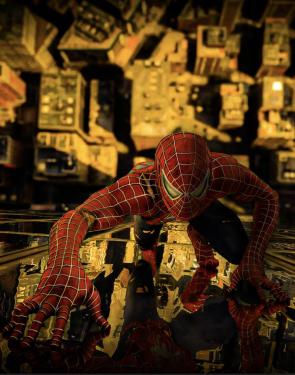 Tried recreating Spider-Man 2002 poster, edited the colors a bit