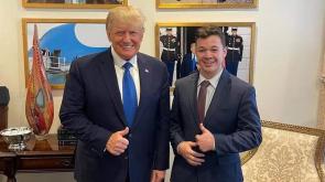 Donald Trump and Kyle Rittenhouse at a “pro gun violence” meeting