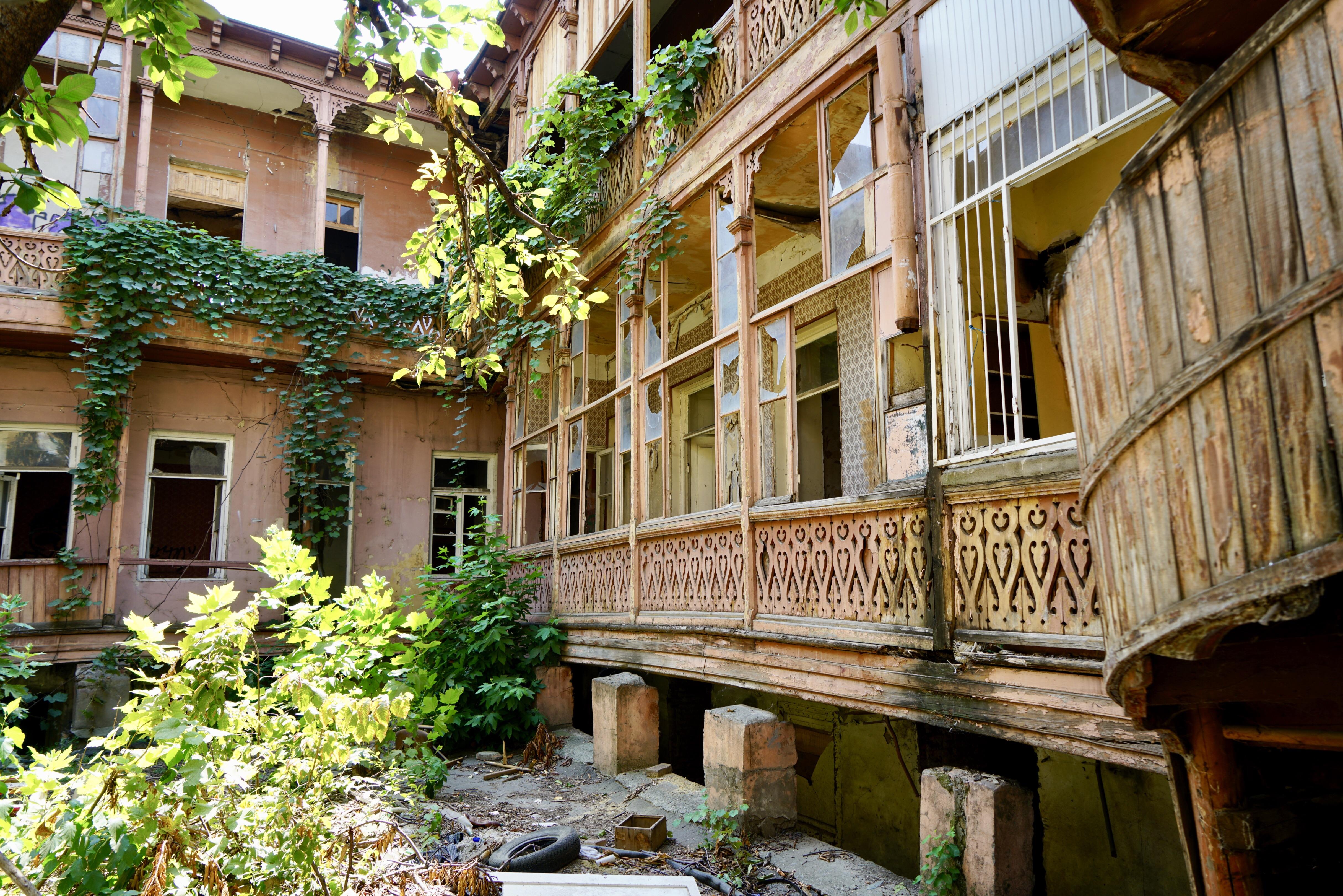 Abandoned apartment building tbilisi, georgia