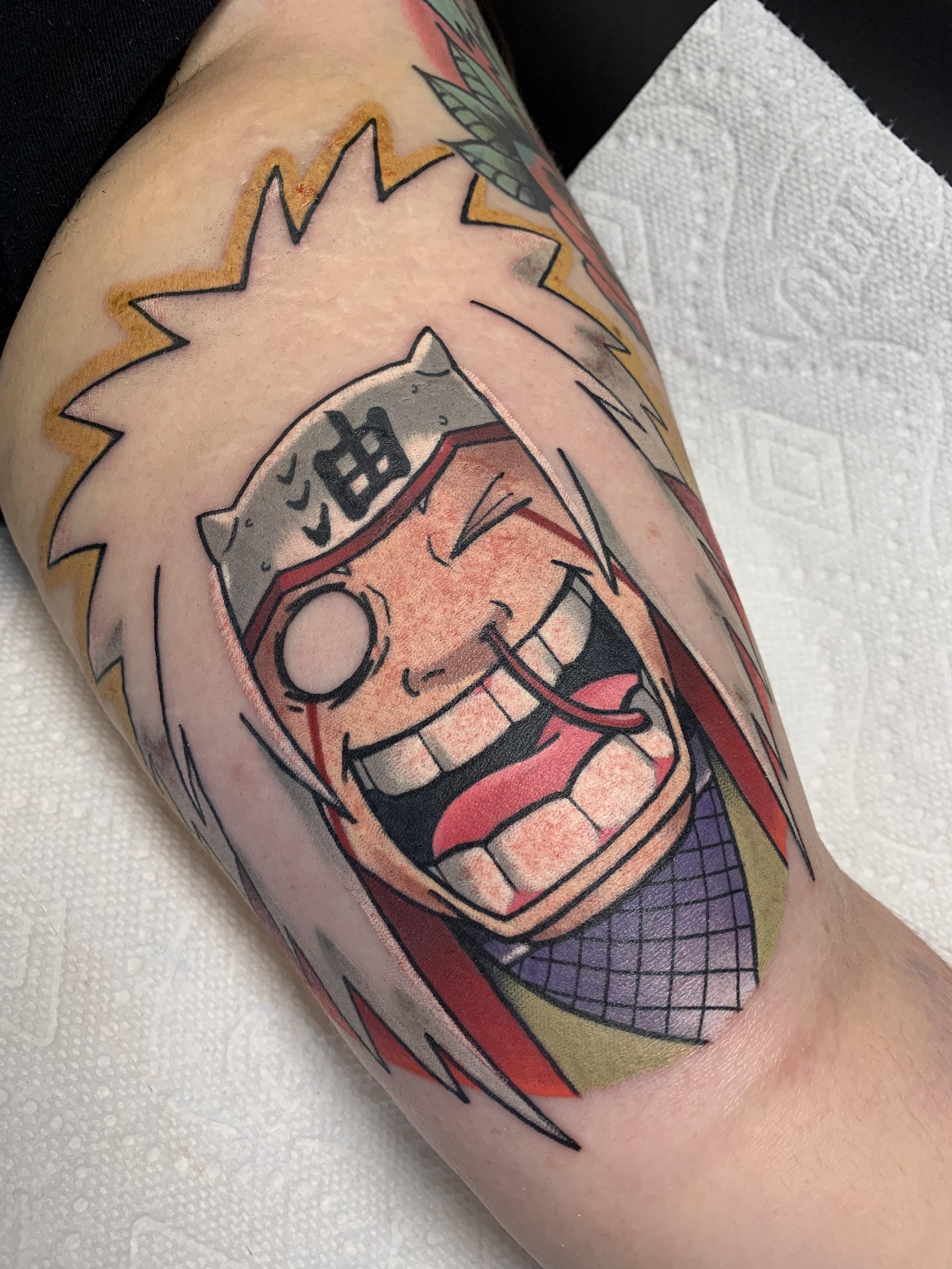 Jiraiya From Naruto Done Yesterday By Chris Mesi At Black Dahlia Tattoo In South Jersey Tattoo