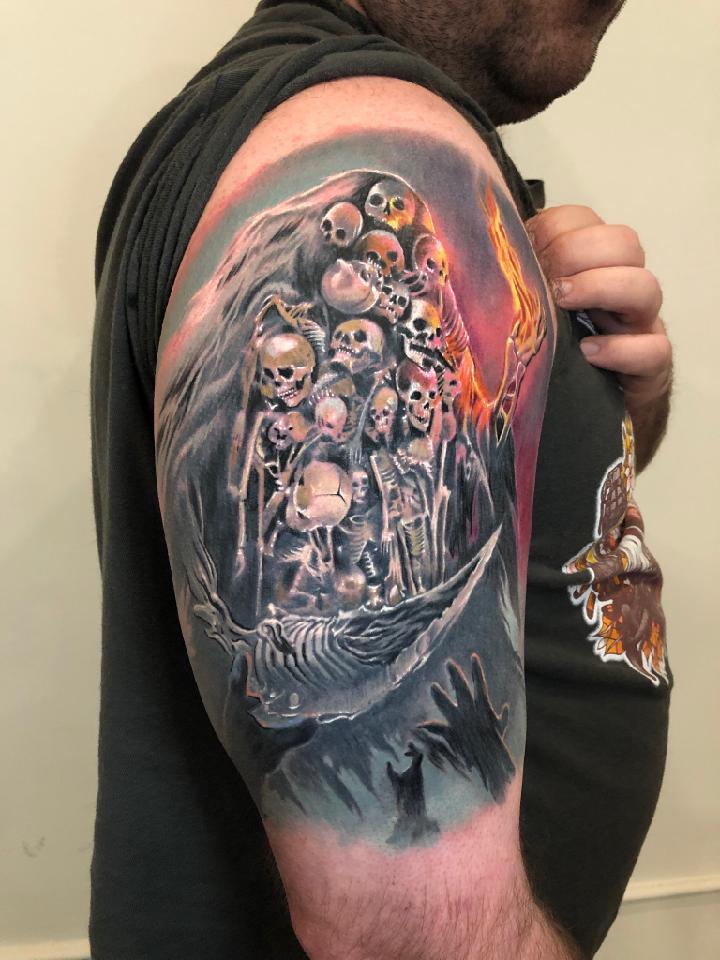 Just Got My Tattoo Finished Yesterday! Gravelord Nito From Dark Souls My Favorite Game. By Danny Mateo At 319 Art Studio In Downtown La, Ca – Tattoo Lover Family 960_x_720_jpg