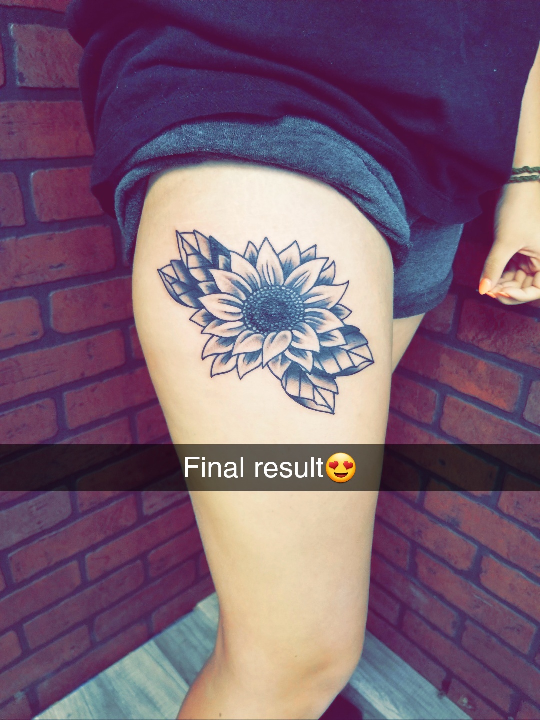 Black And Gray Sunflower Tattoo My 3rd Piece Any Flower Girlie Tat Fans Tattoo