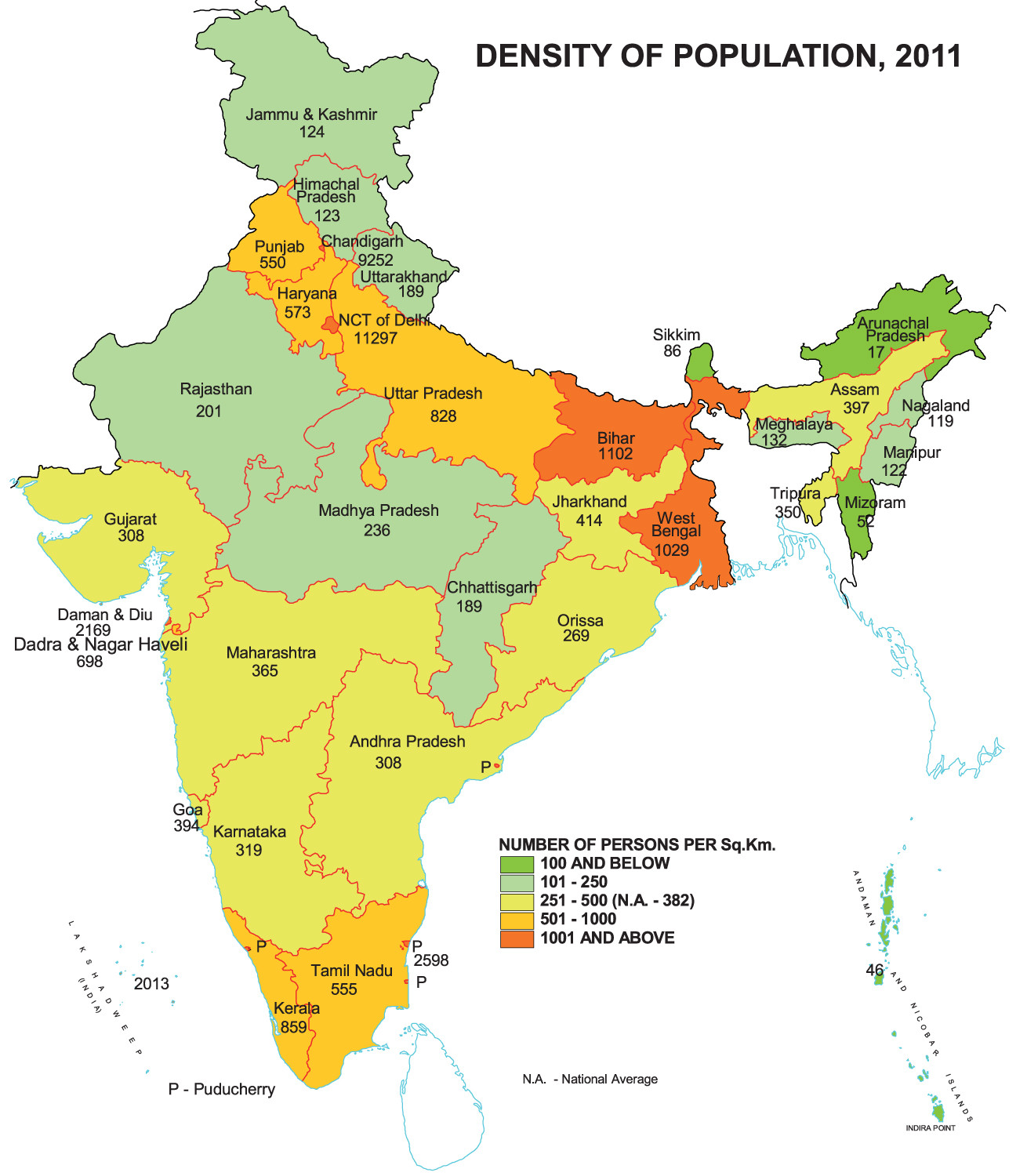 Population Density Of India State Wise R IndiaSpeaks 