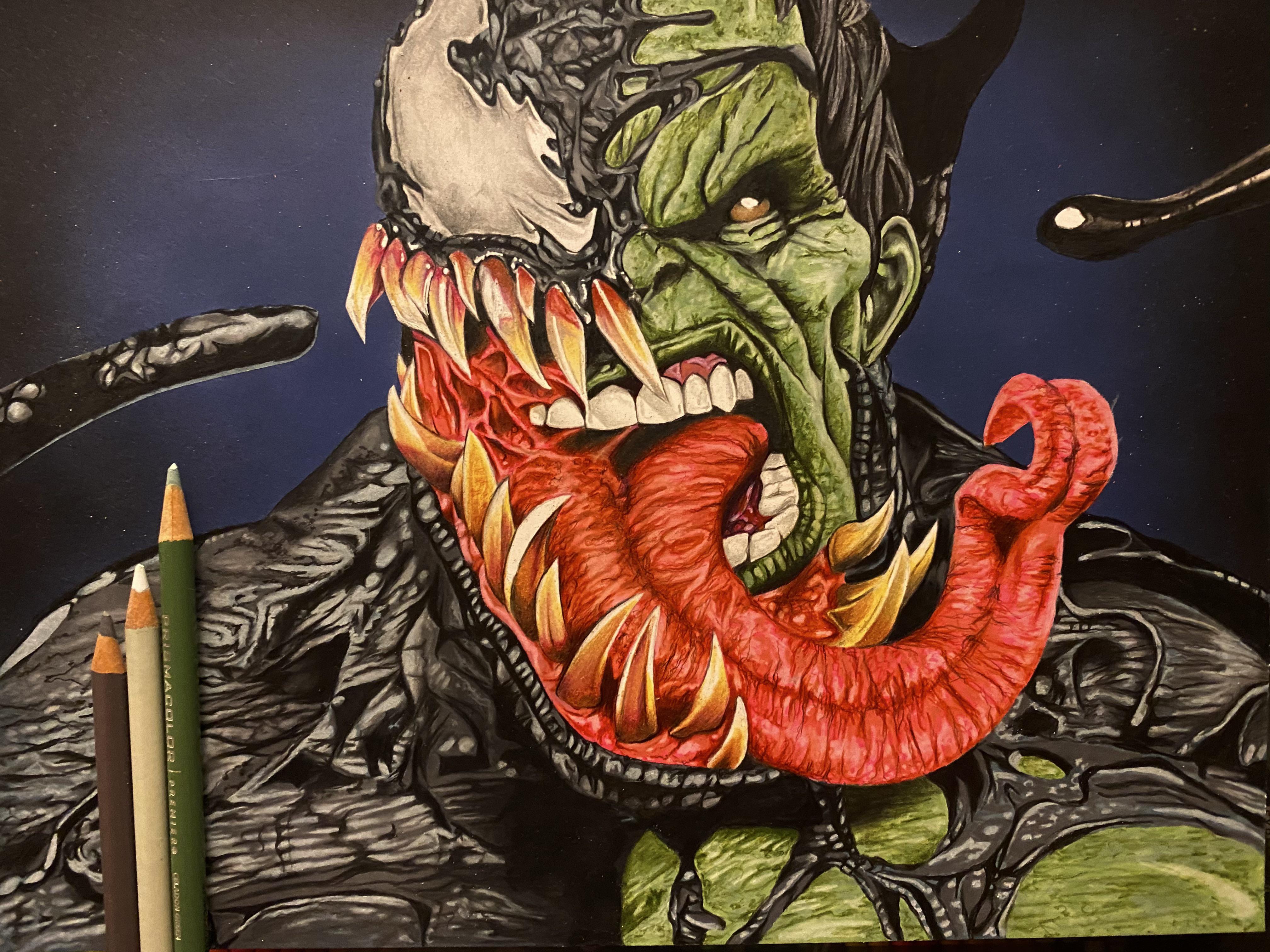 Venom Hulk Drawing By Me : R/Nextfuckinglevel 3024_x_4032_jpg