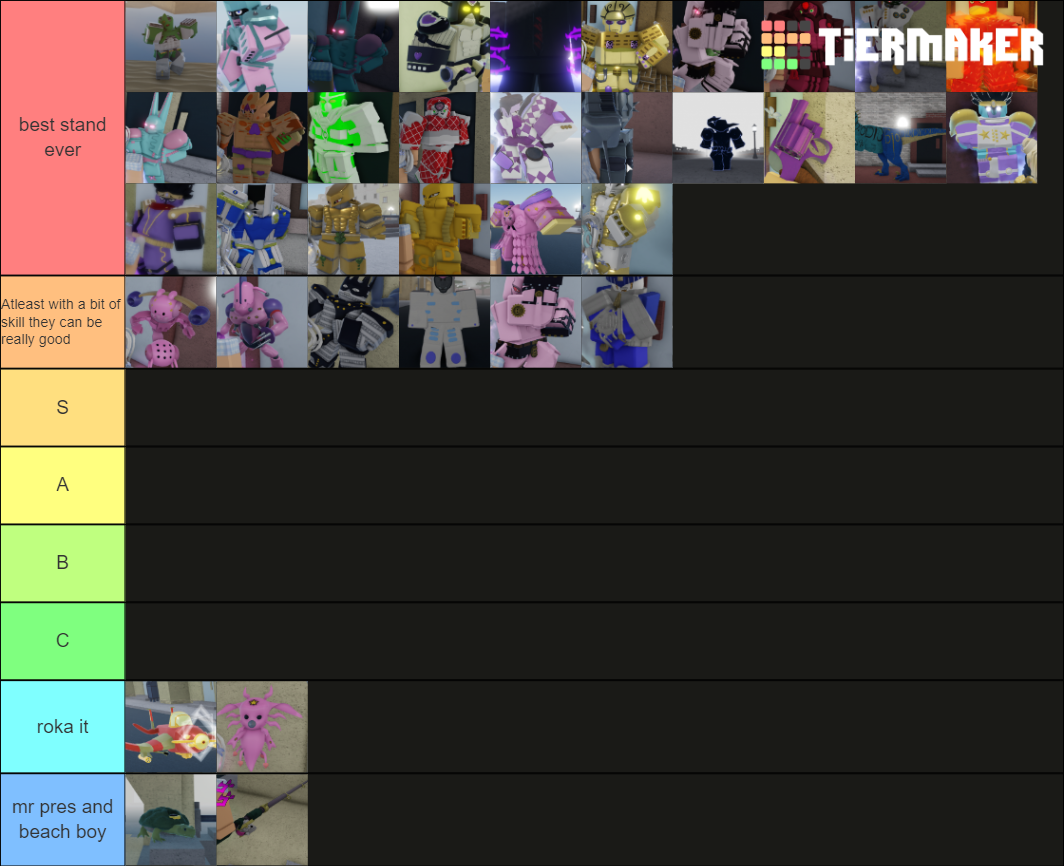 Pker tier list 2025 yba изображение 70