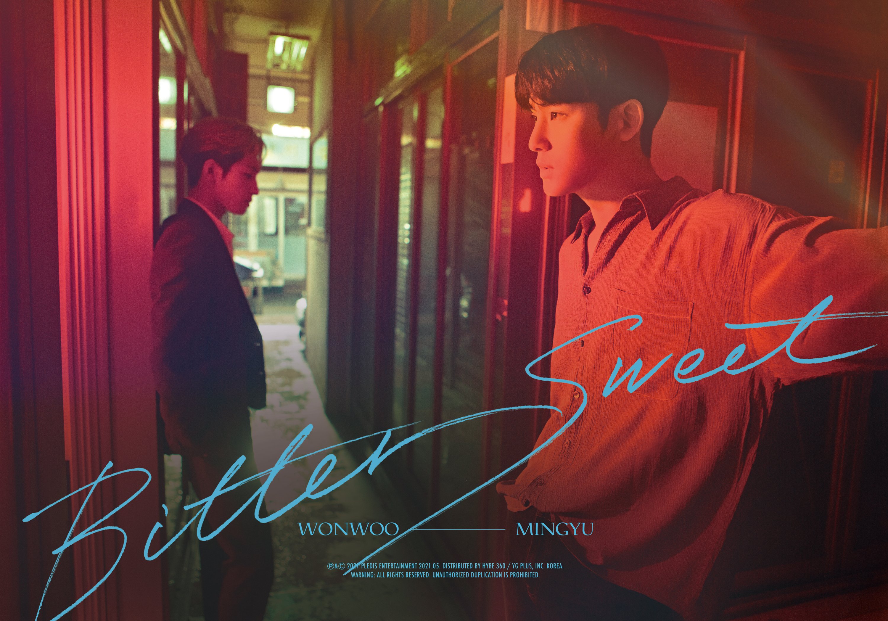 Sarangeun eojjeoda sarangi dwaesseulkka / gakkawojimyeon meoreojyeoseo / dagaseoji mothaeseo deo mianhae / ireon naega silta umm, umm. Seventeen Wonwoo X Mingyu Bittersweet Ft Lee Hi Teaser Posters Wonwoo X Mingyu R Seventeen